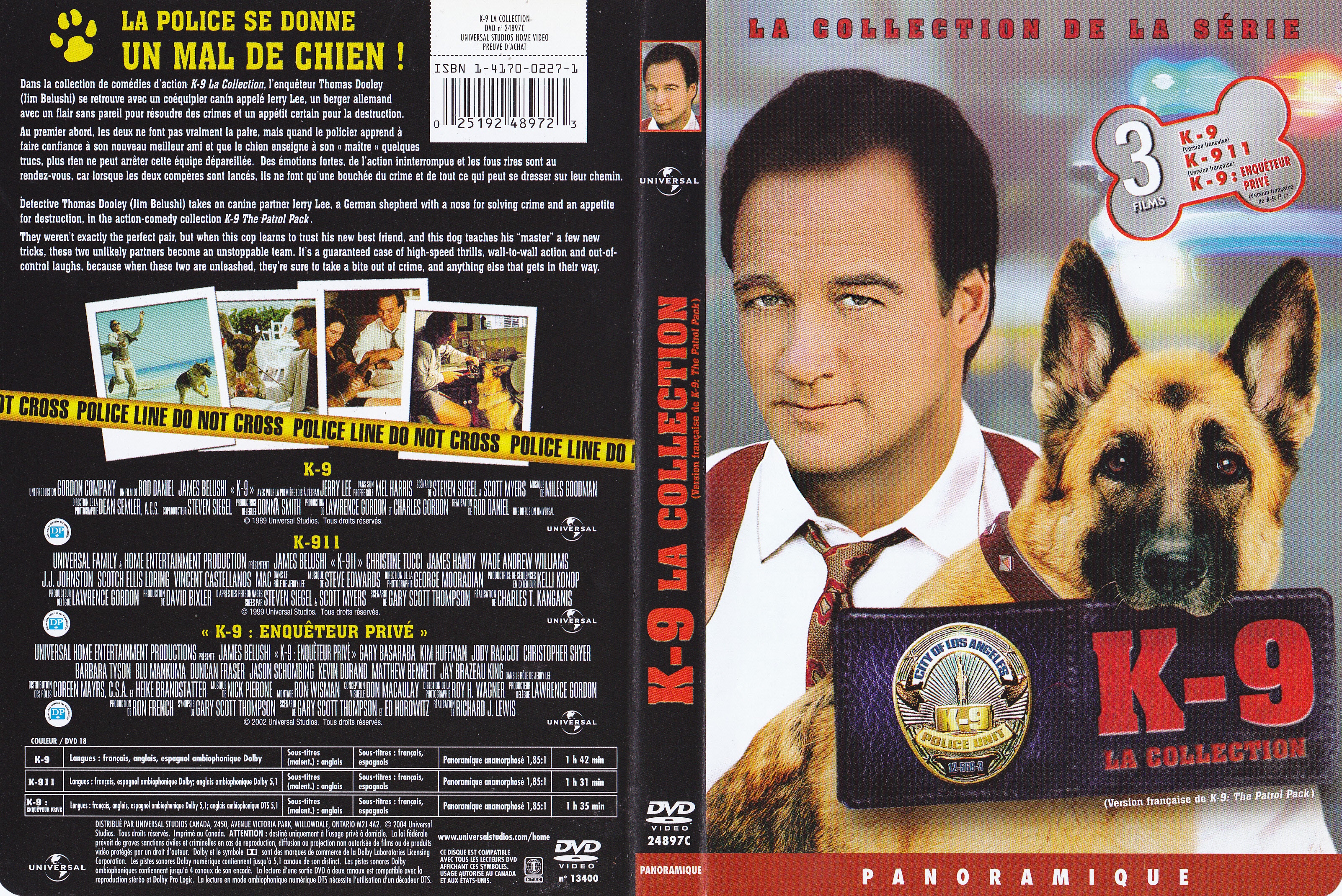 Jaquette DVD K-9 la collection (Canadienne)