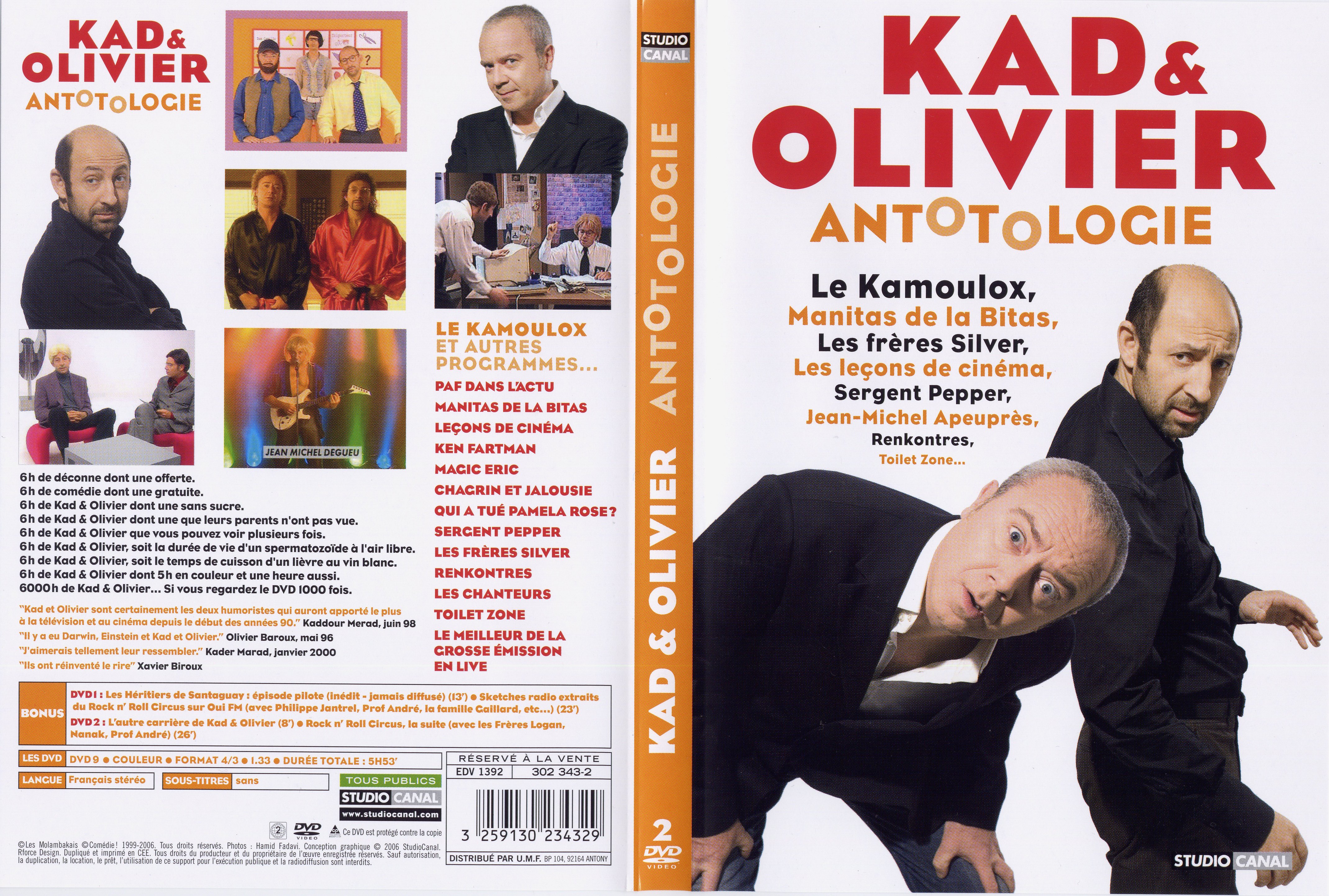 Jaquette DVD Kad et Olivier - Antotologie