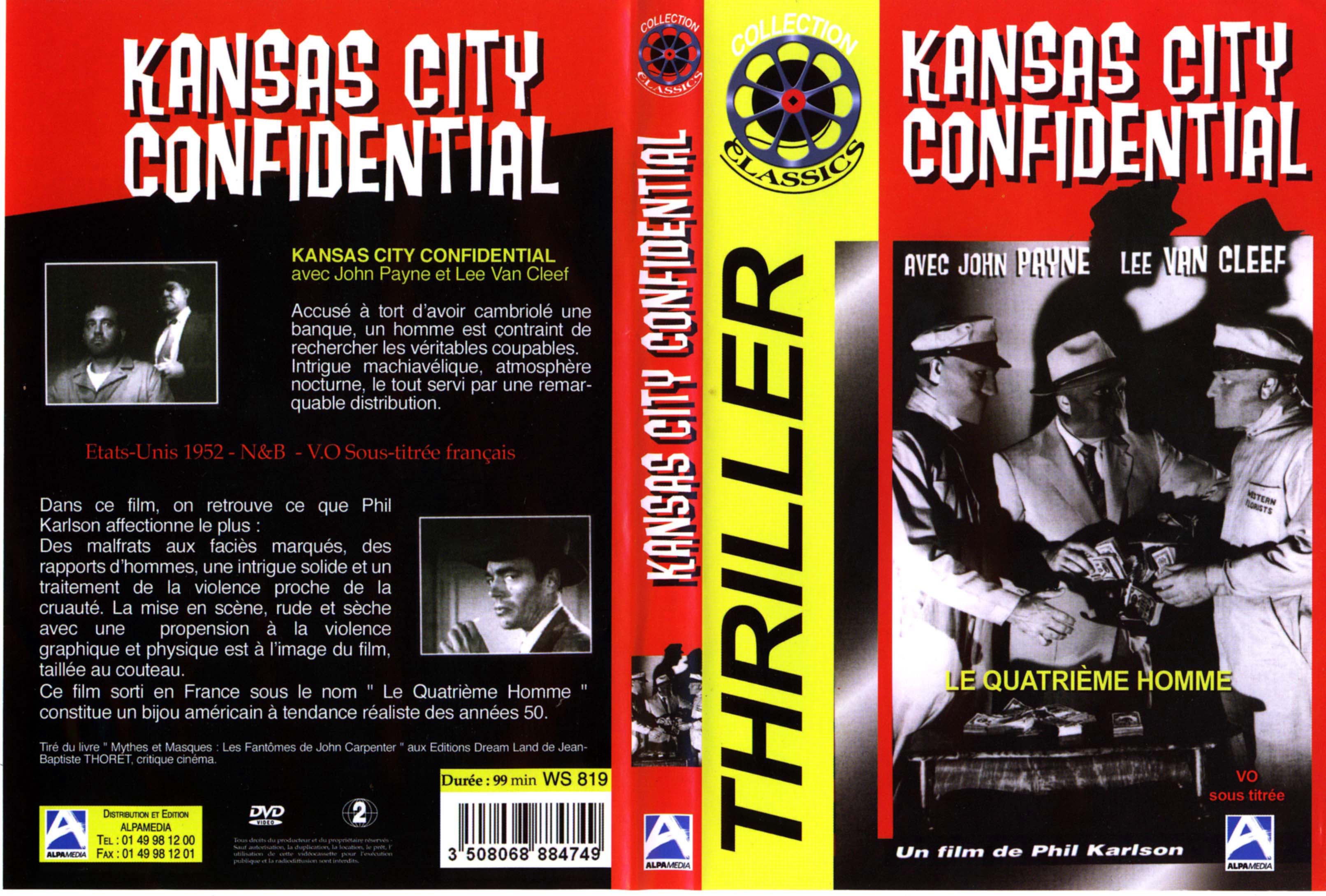 Jaquette DVD Kansas City confidential