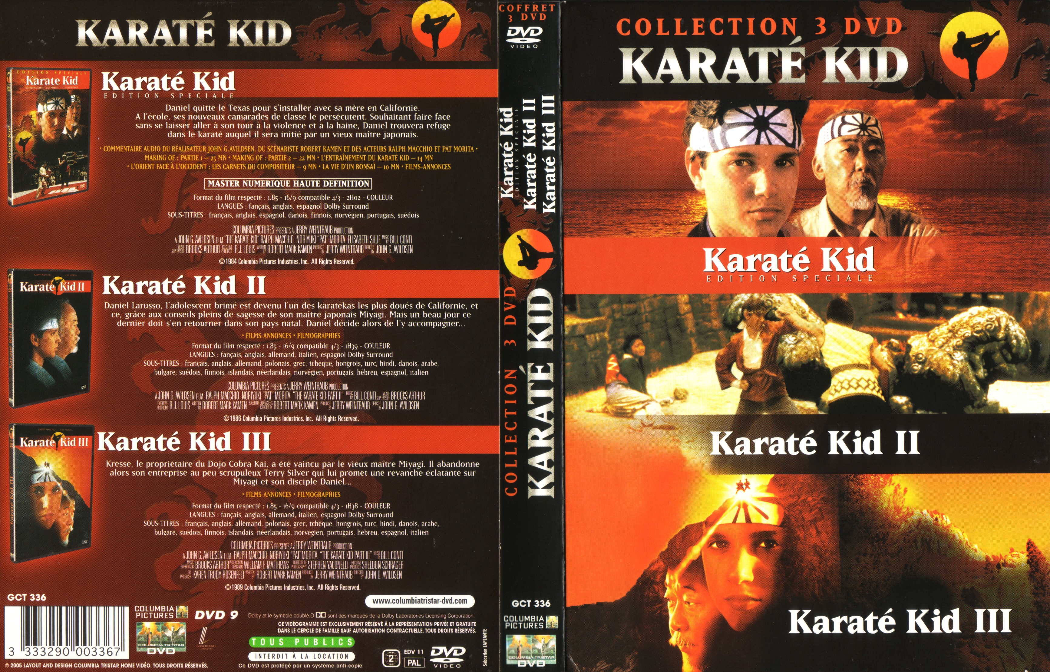 Jaquette DVD Karate Kid Trilogie COFFRET v2