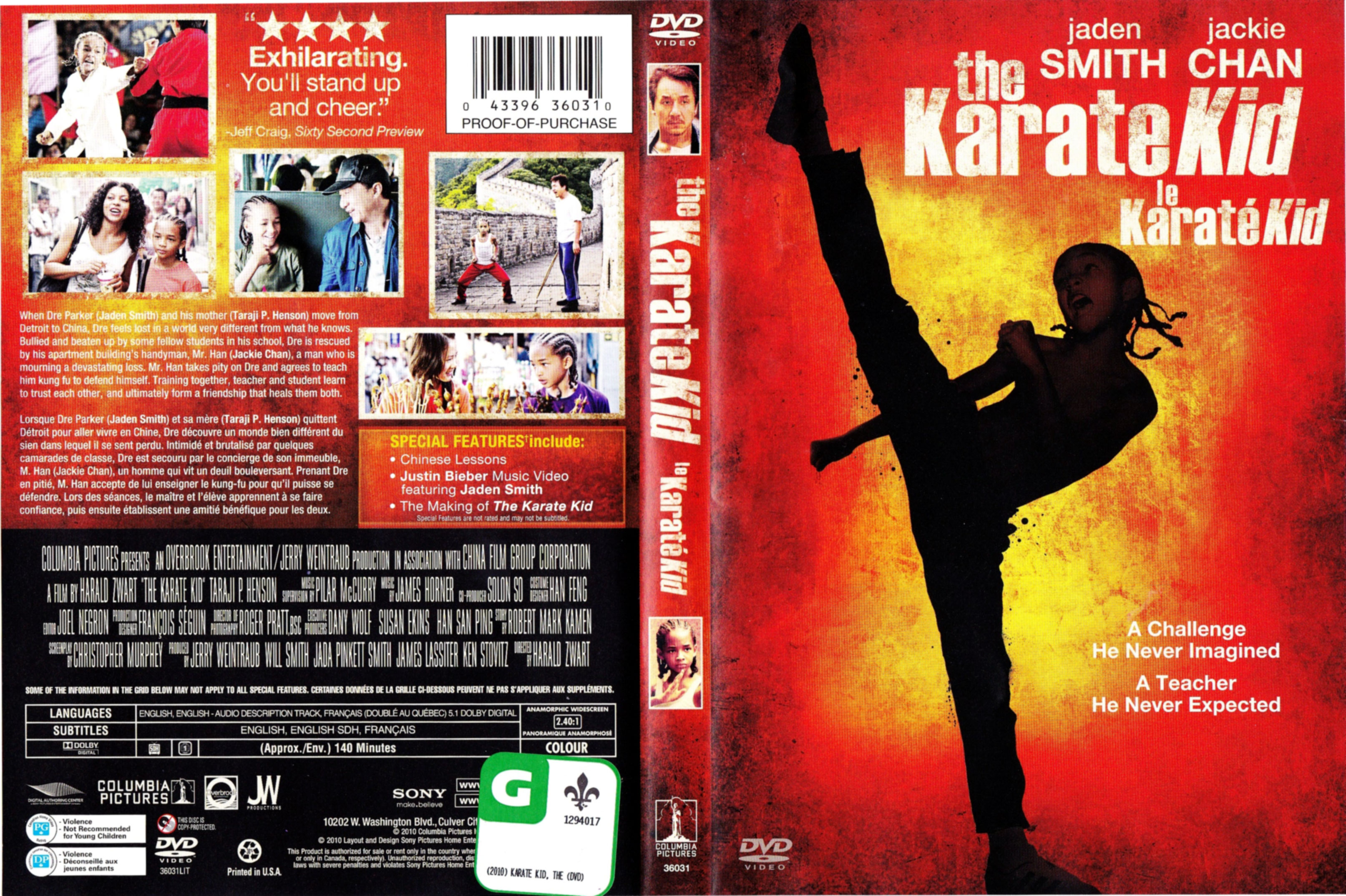 Jaquette DVD Karat Kid (2010) (Canadienne)