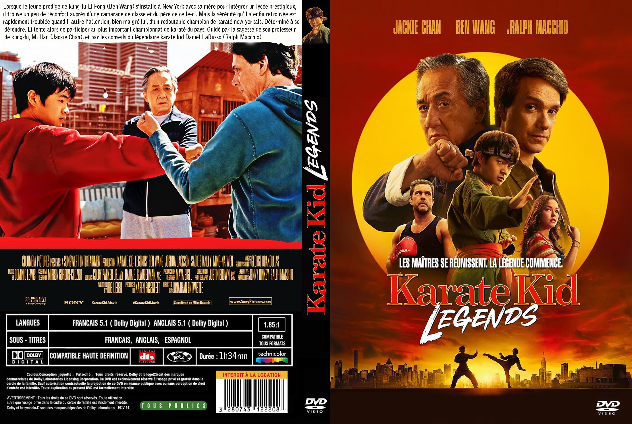 Jaquette DVD Karate Kid legends custom