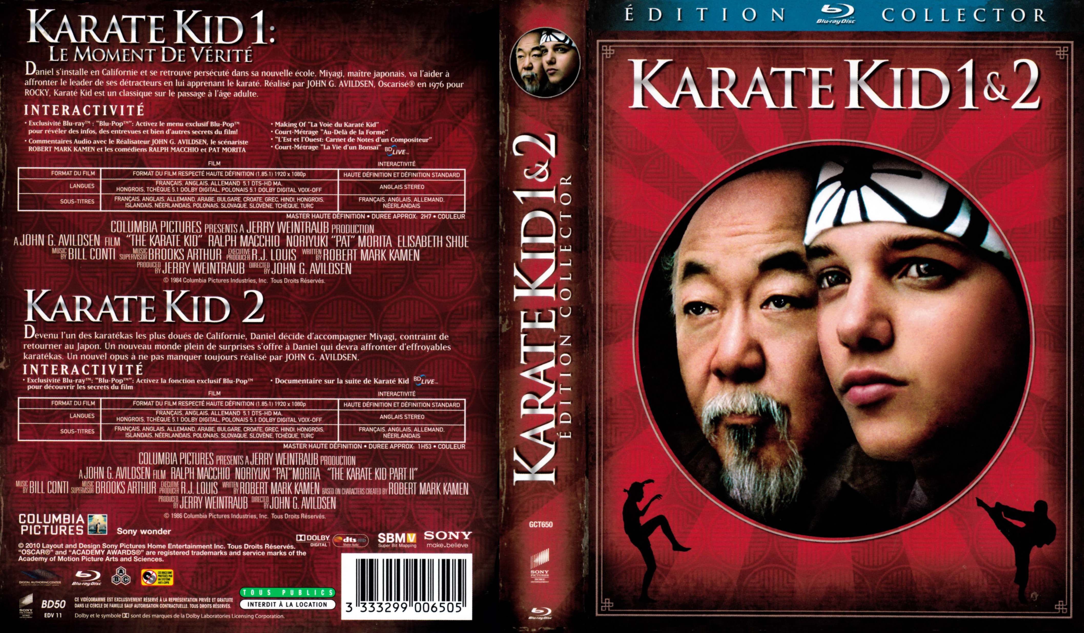 Jaquette DVD Karate kid 1 et 2 (BLU-RAY)