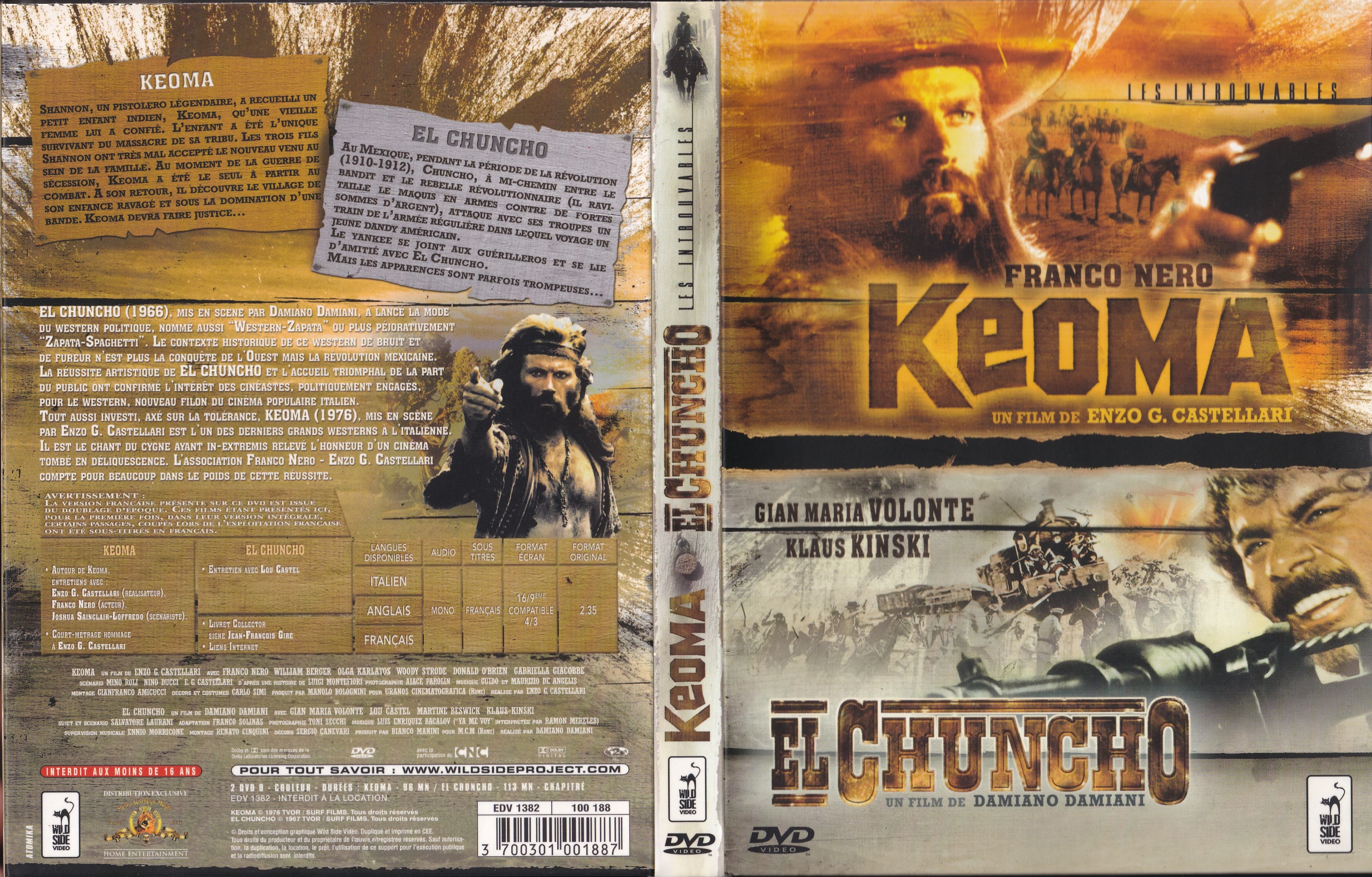 Jaquette DVD Keoma - El Chuncho