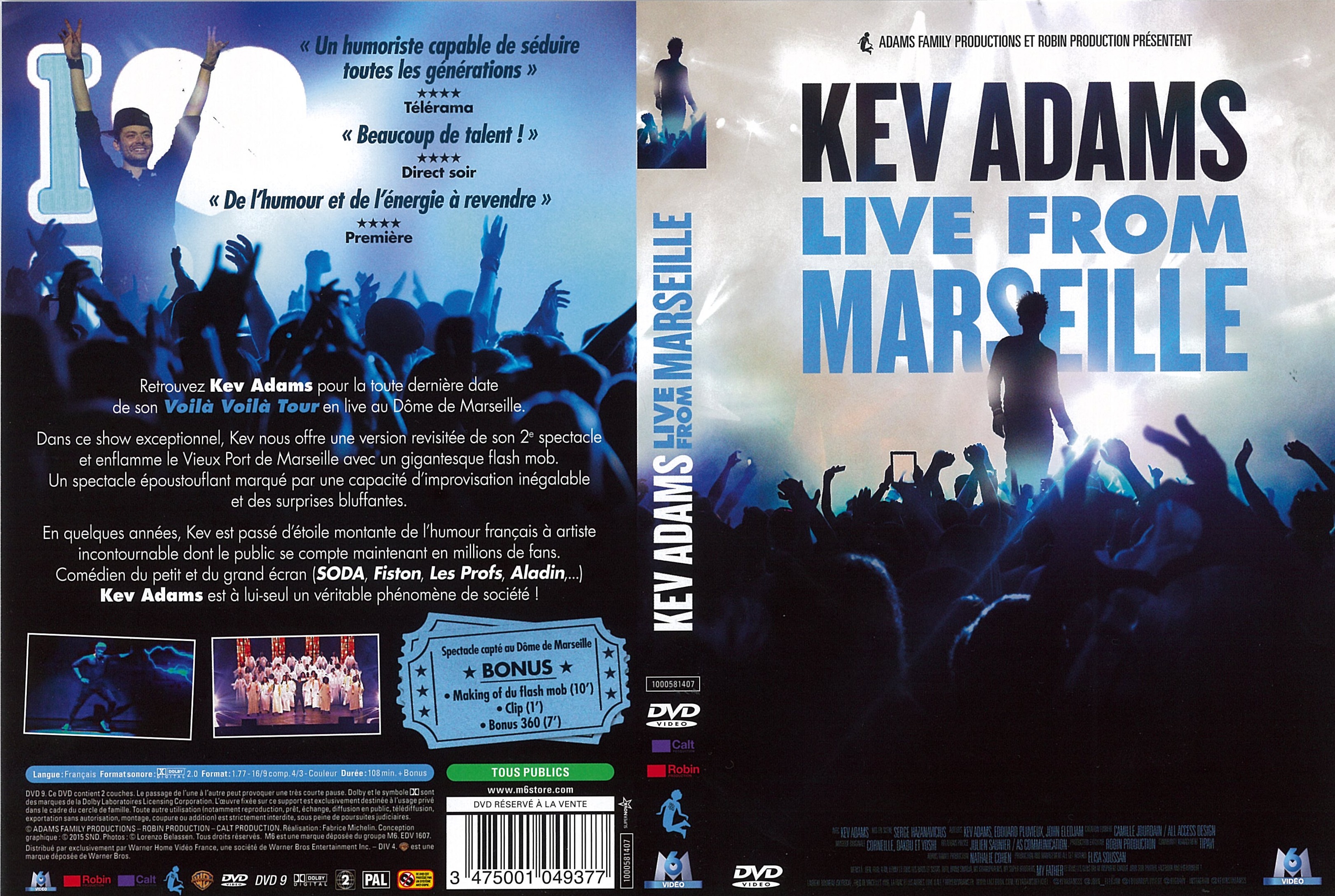 Jaquette DVD Kev Adams - Live from Marsseille