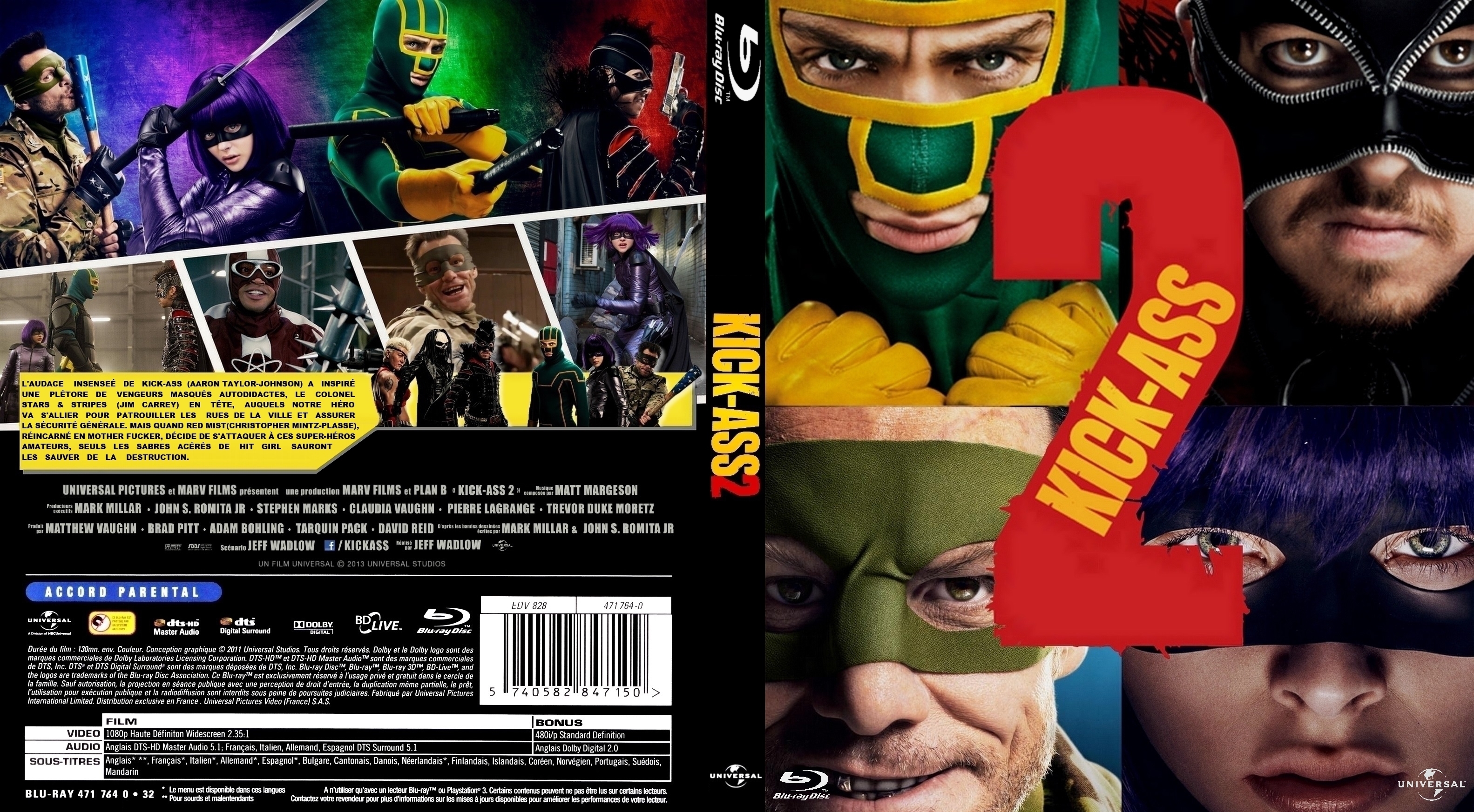 Jaquette DVD Kick-Ass 2 custom (BLU-RAY)