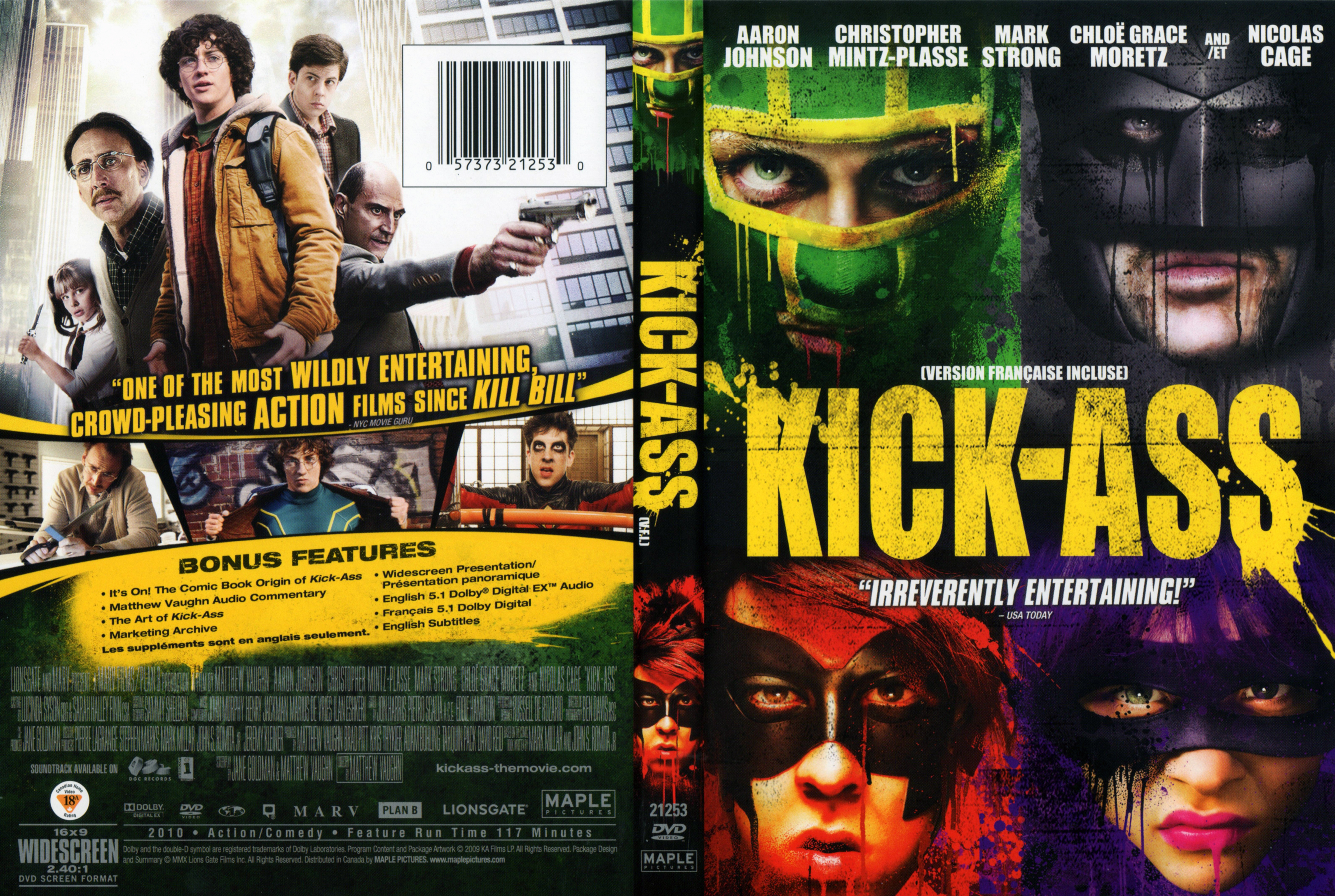 Jaquette DVD Kick-ass (Canadienne)