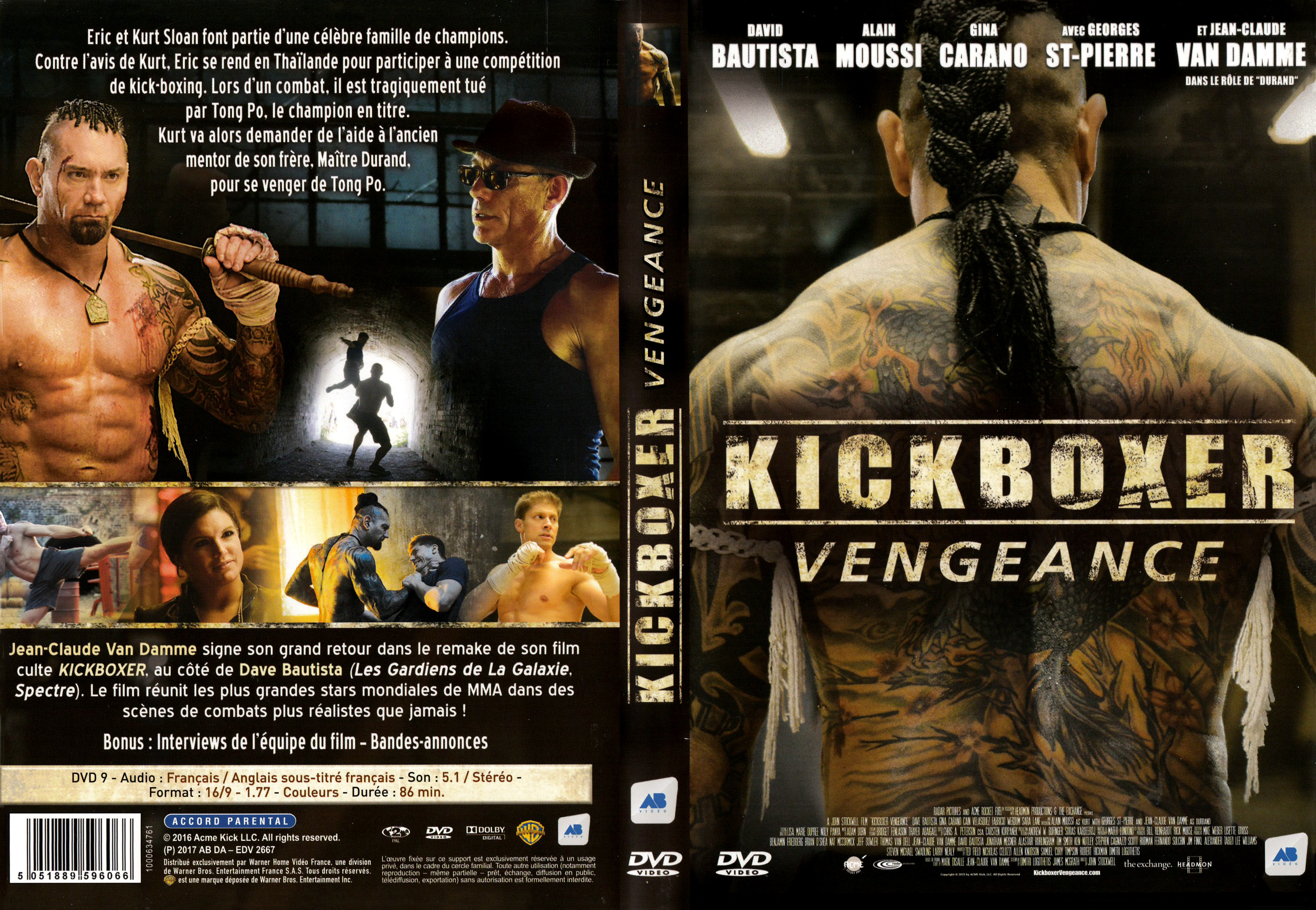 Jaquette DVD Kickboxer Vengeance
