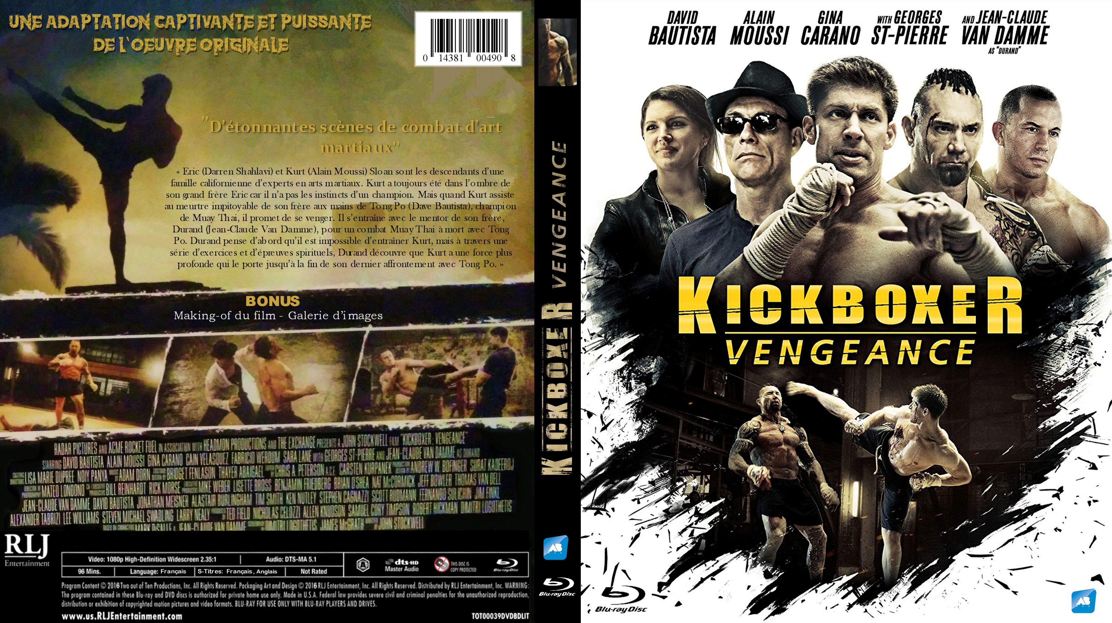 Jaquette DVD Kickboxer Vengeance custom (BLU-RAY)