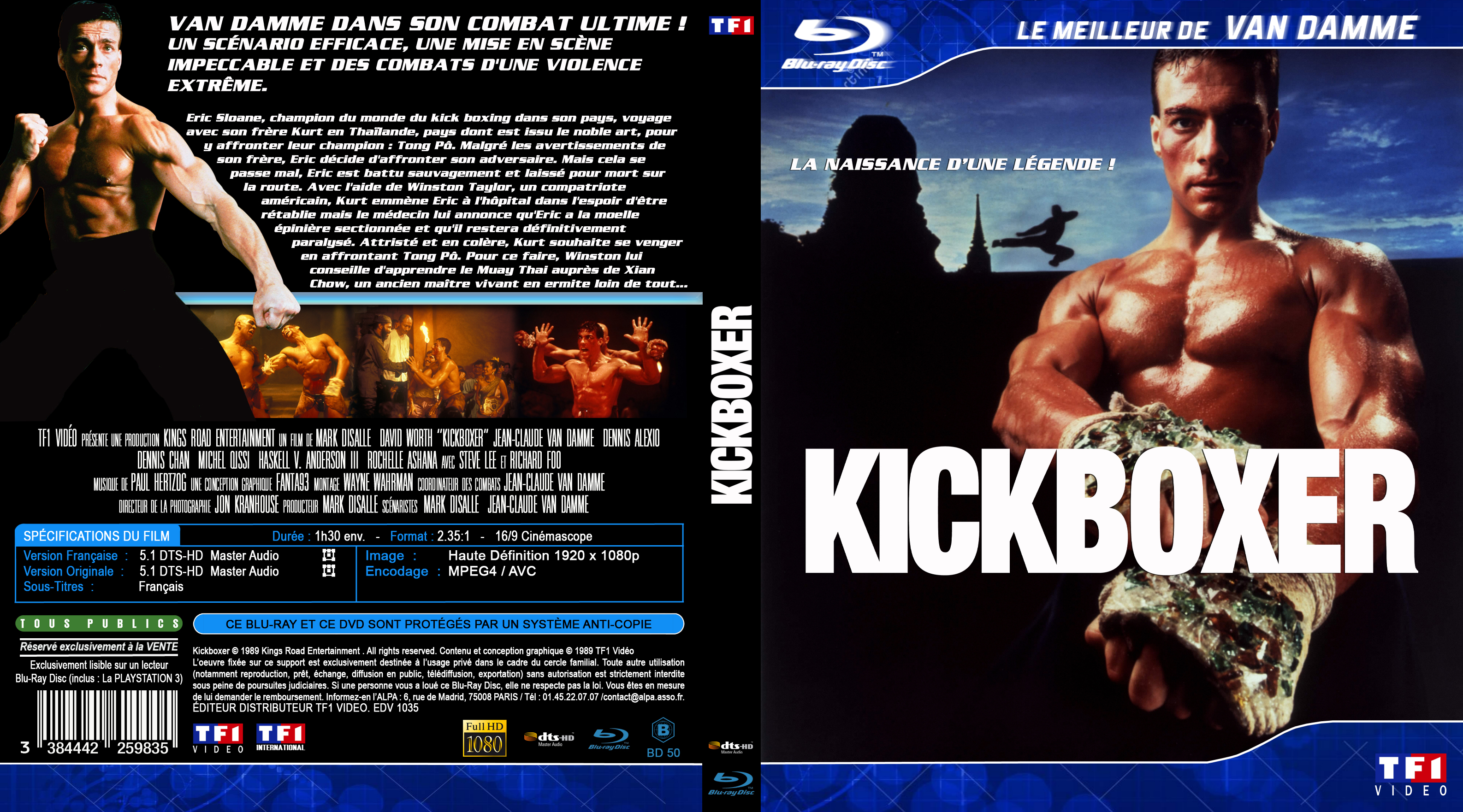 Jaquette DVD Kickboxer custom (BLU-RAY)