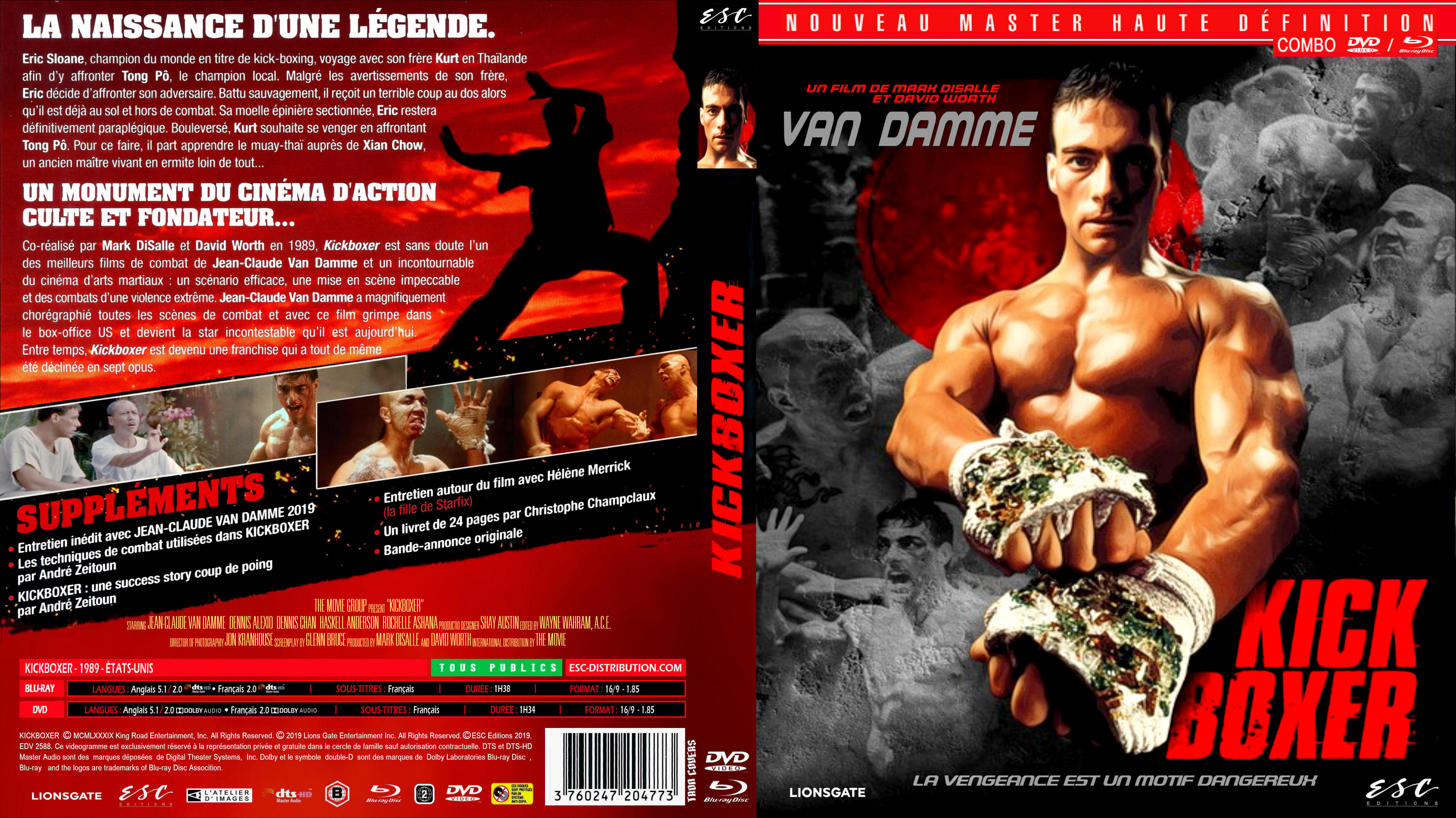 Jaquette DVD Kickboxer custom (BLU-RAY) v2