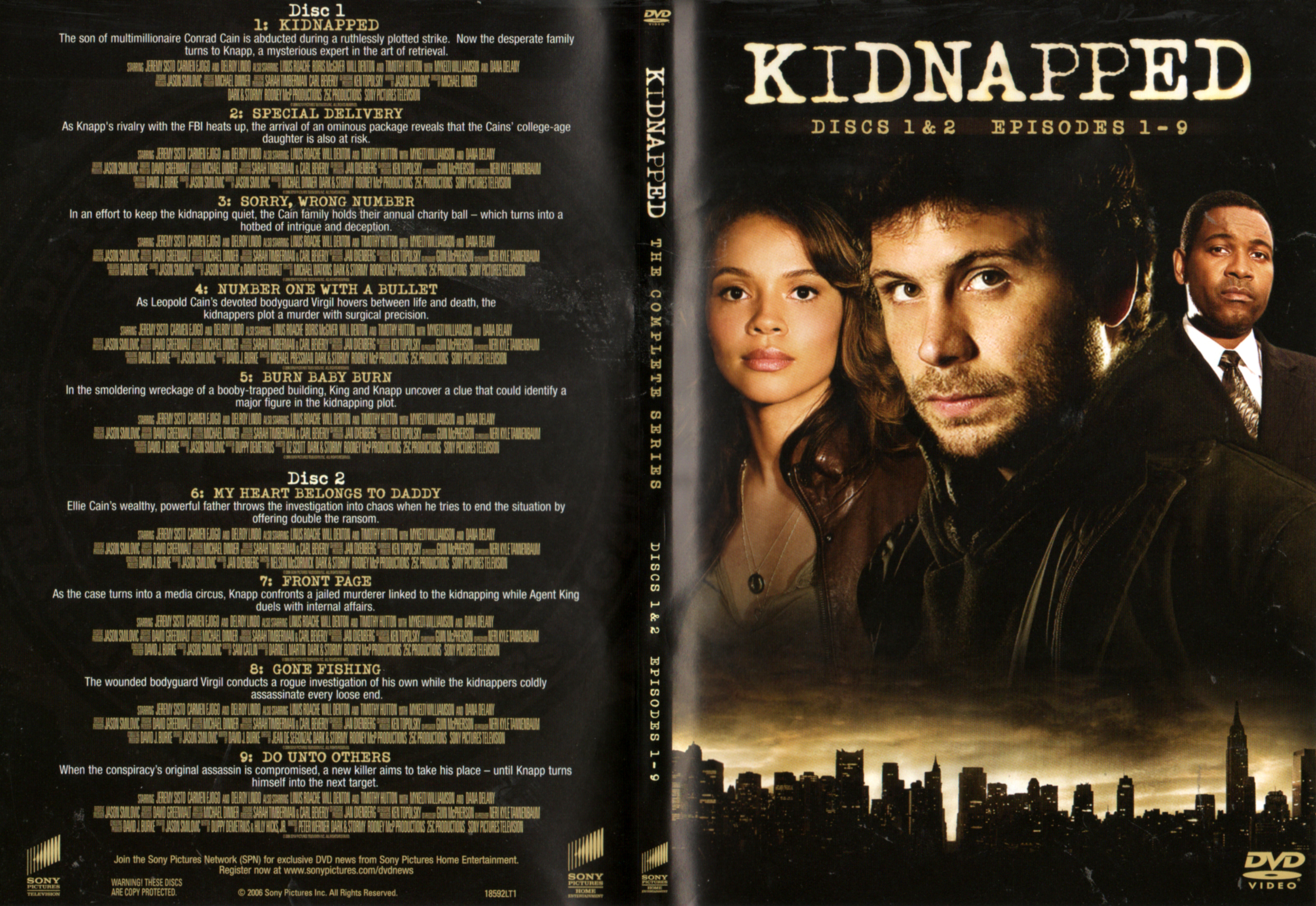 Jaquette DVD Kidnapped DISC 1 Zone 1