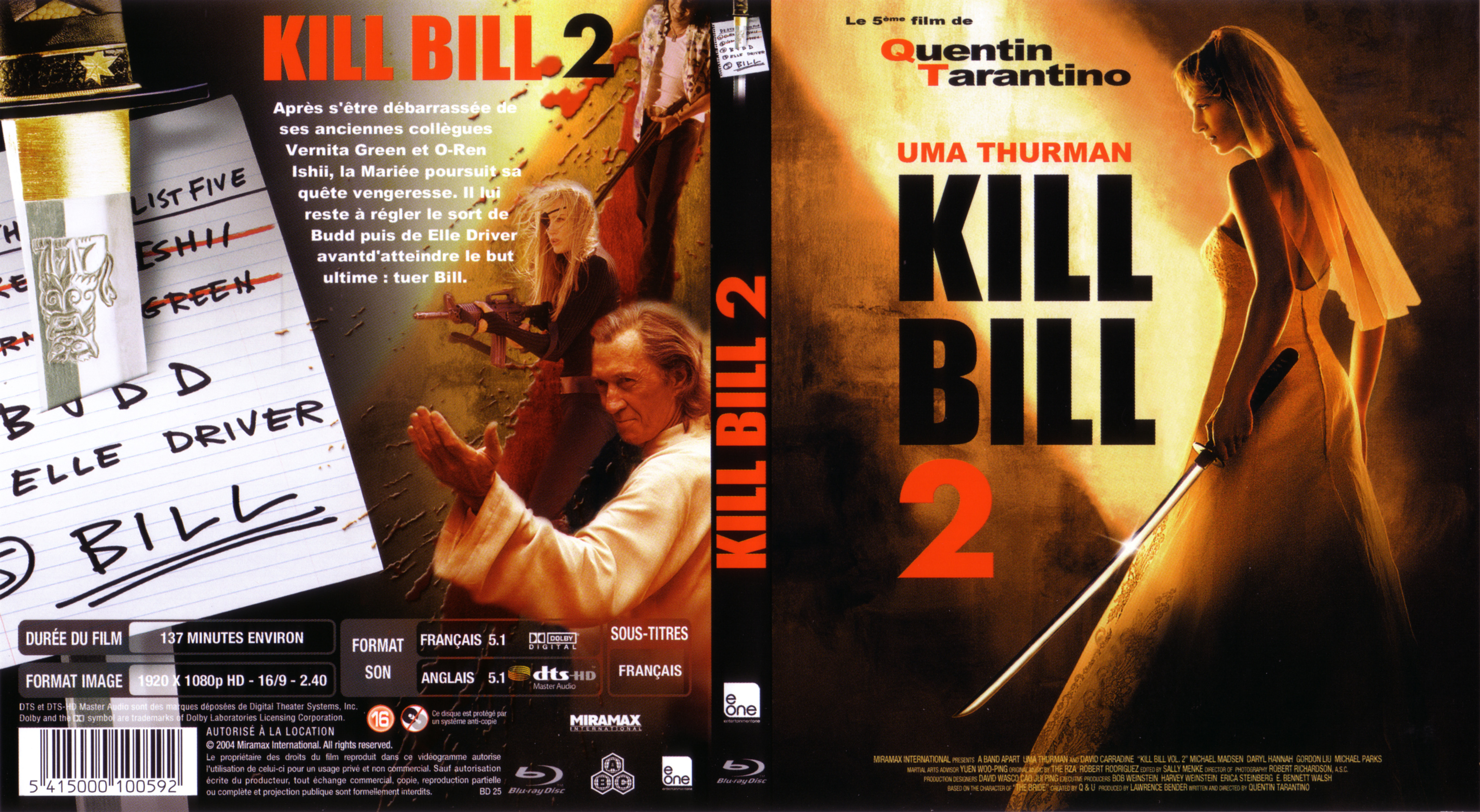 Jaquette DVD Kill Bill 2 (BLU-RAY) v2