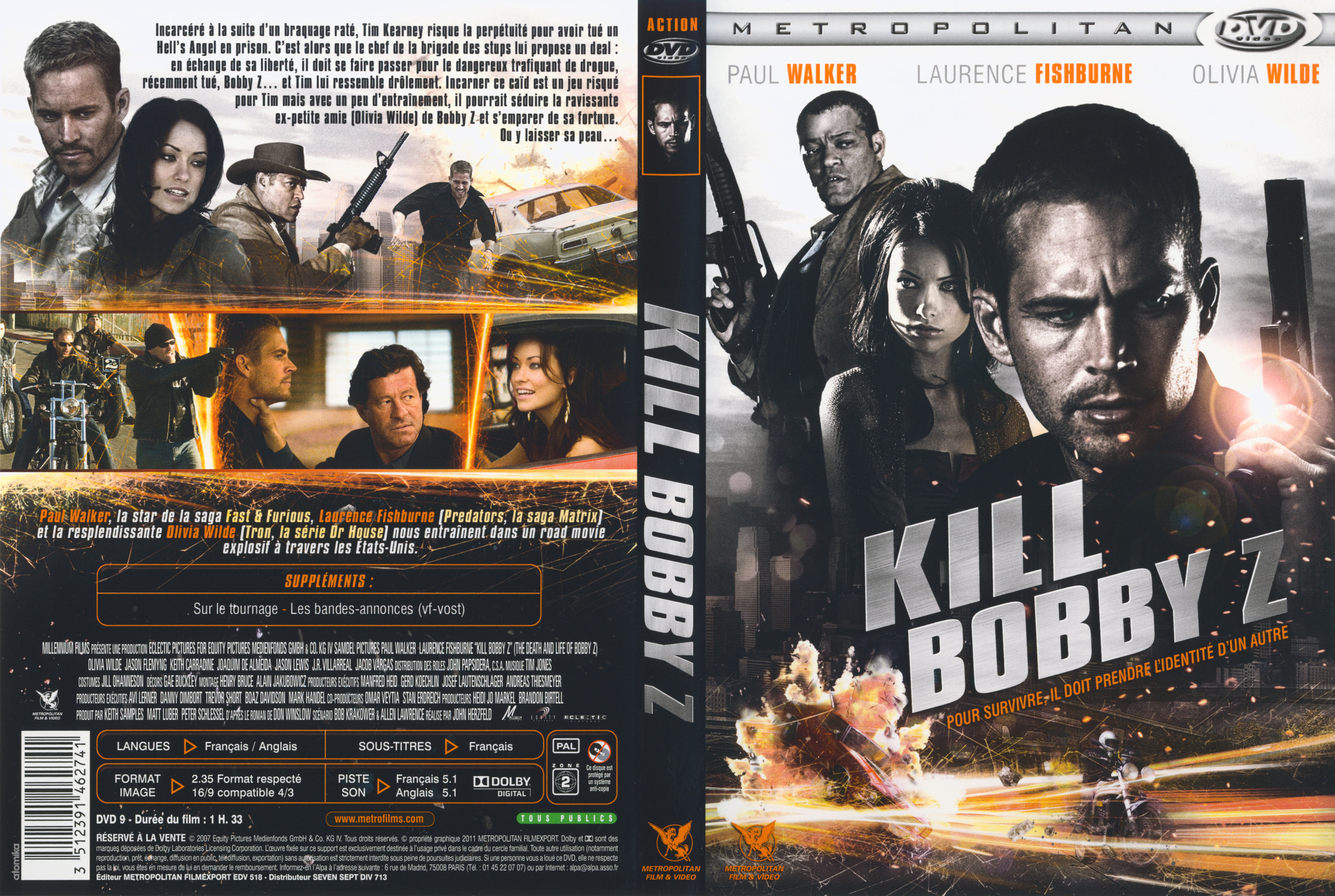 Jaquette DVD Kill Bobby Z