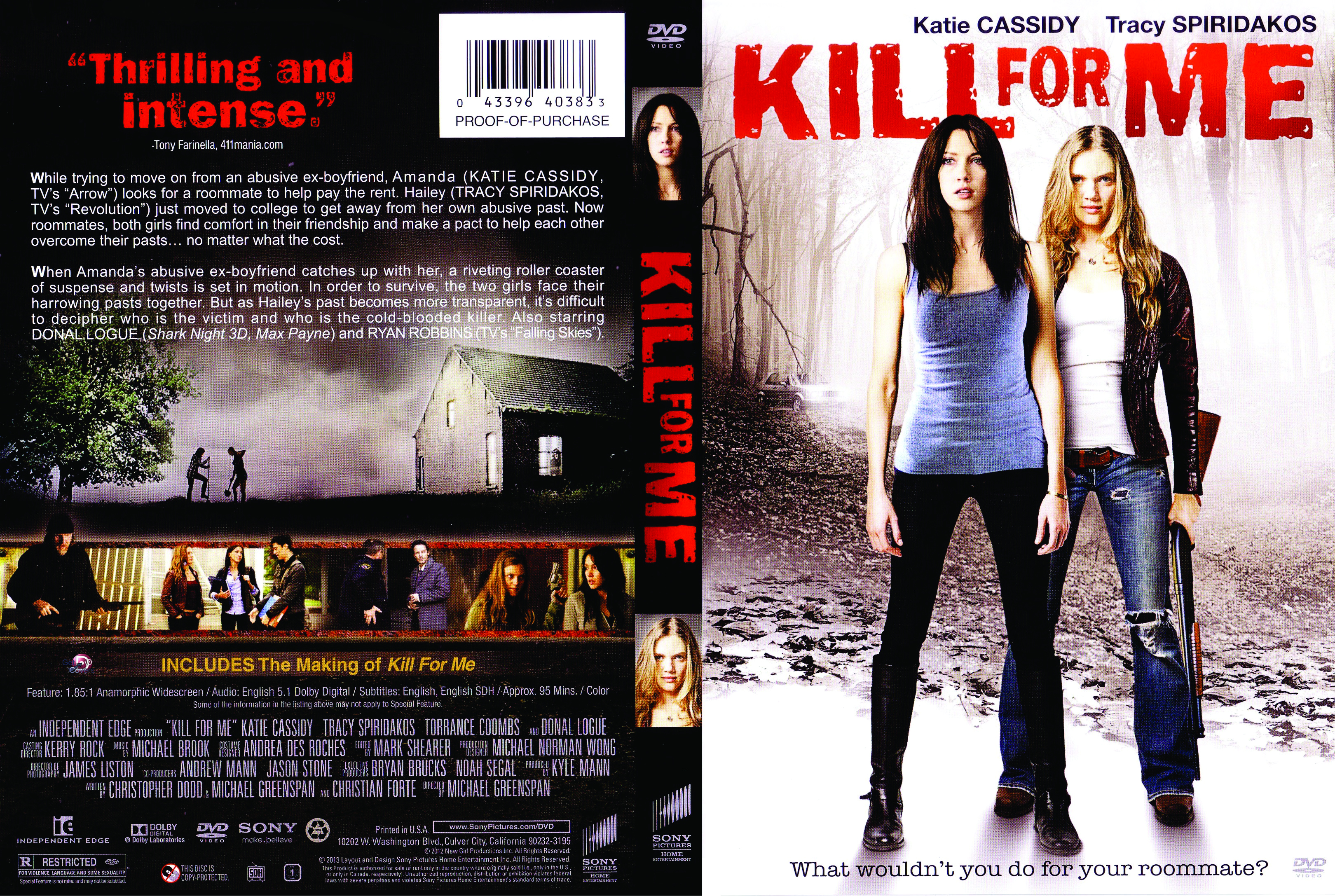 Jaquette DVD Kill For Me Zone 1