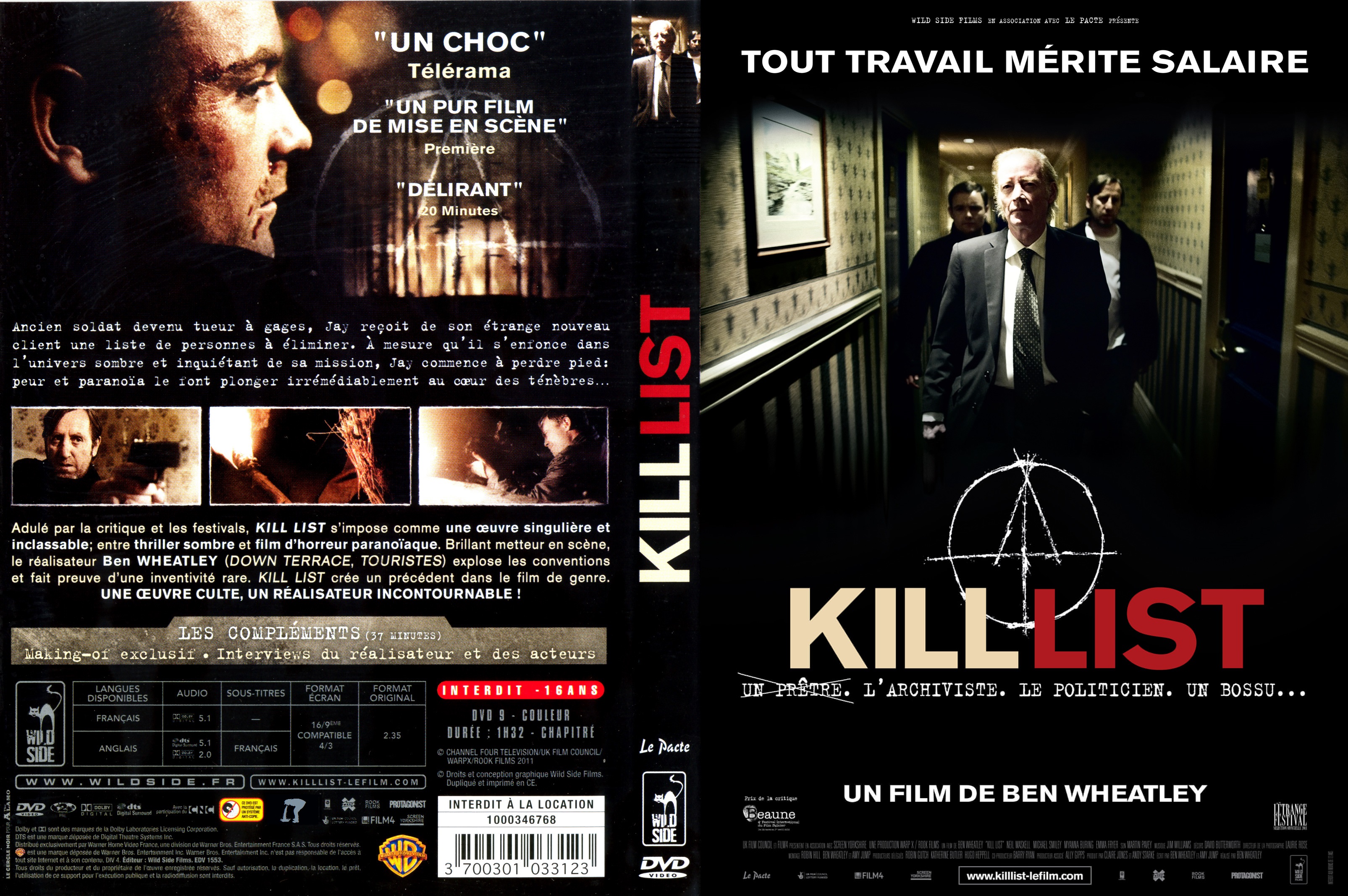 Jaquette DVD Kill List