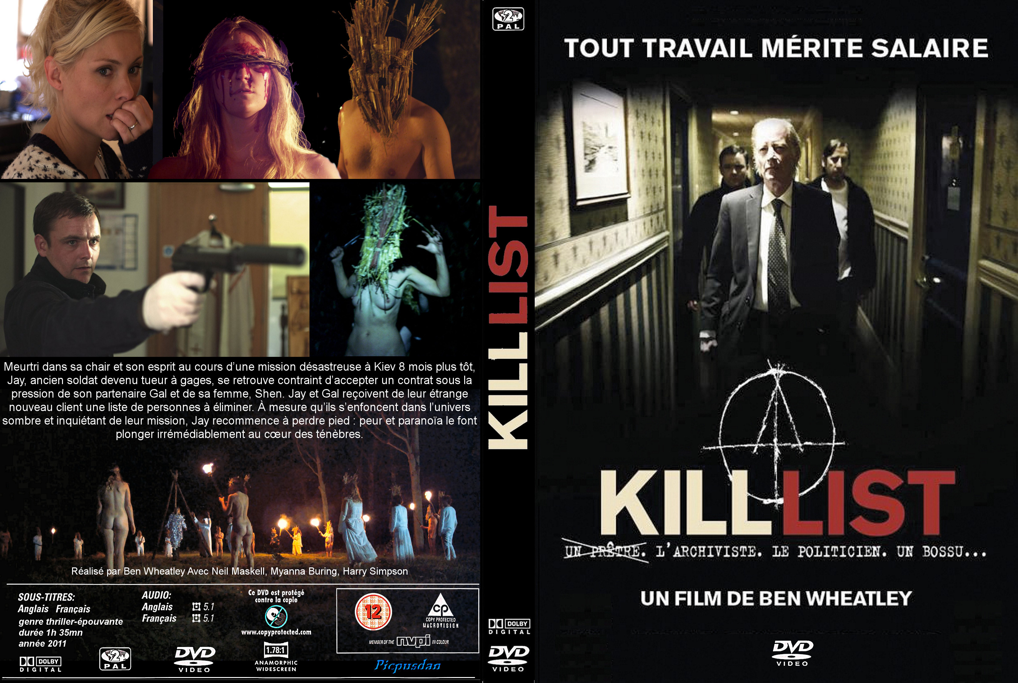 Jaquette DVD Kill List custom