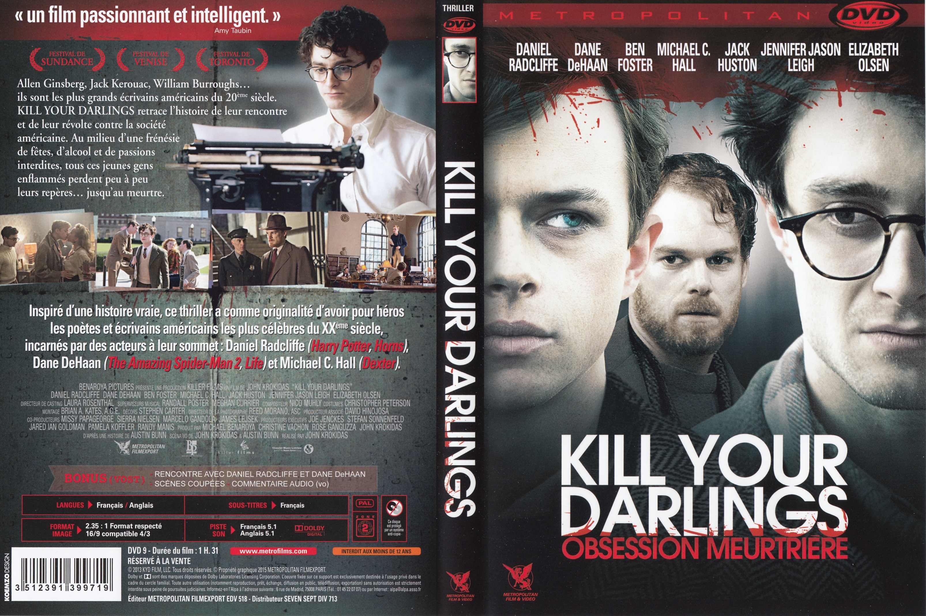 Jaquette DVD Kill Your Darlings Obsession meurtrire