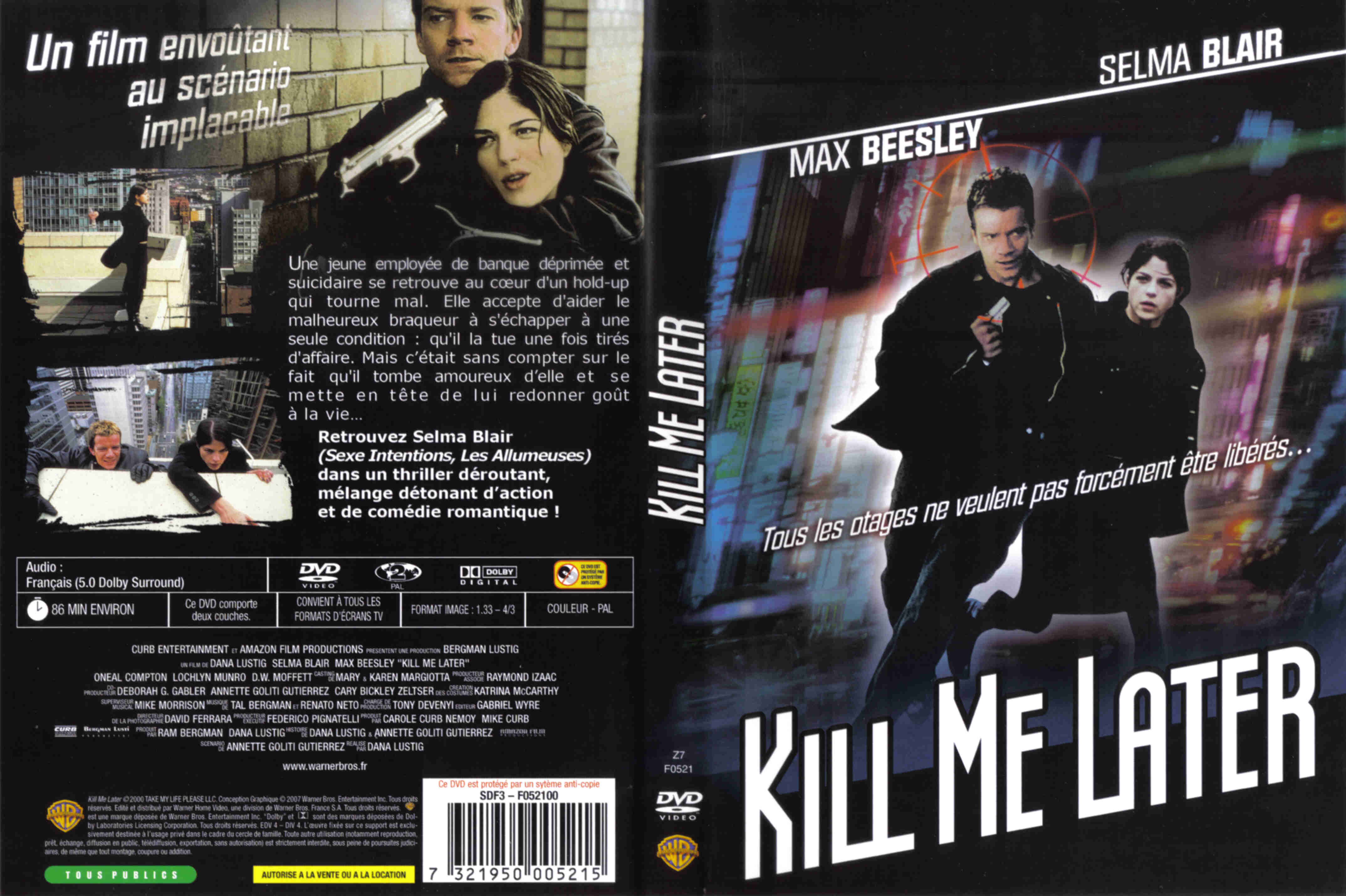 Jaquette DVD Kill me later