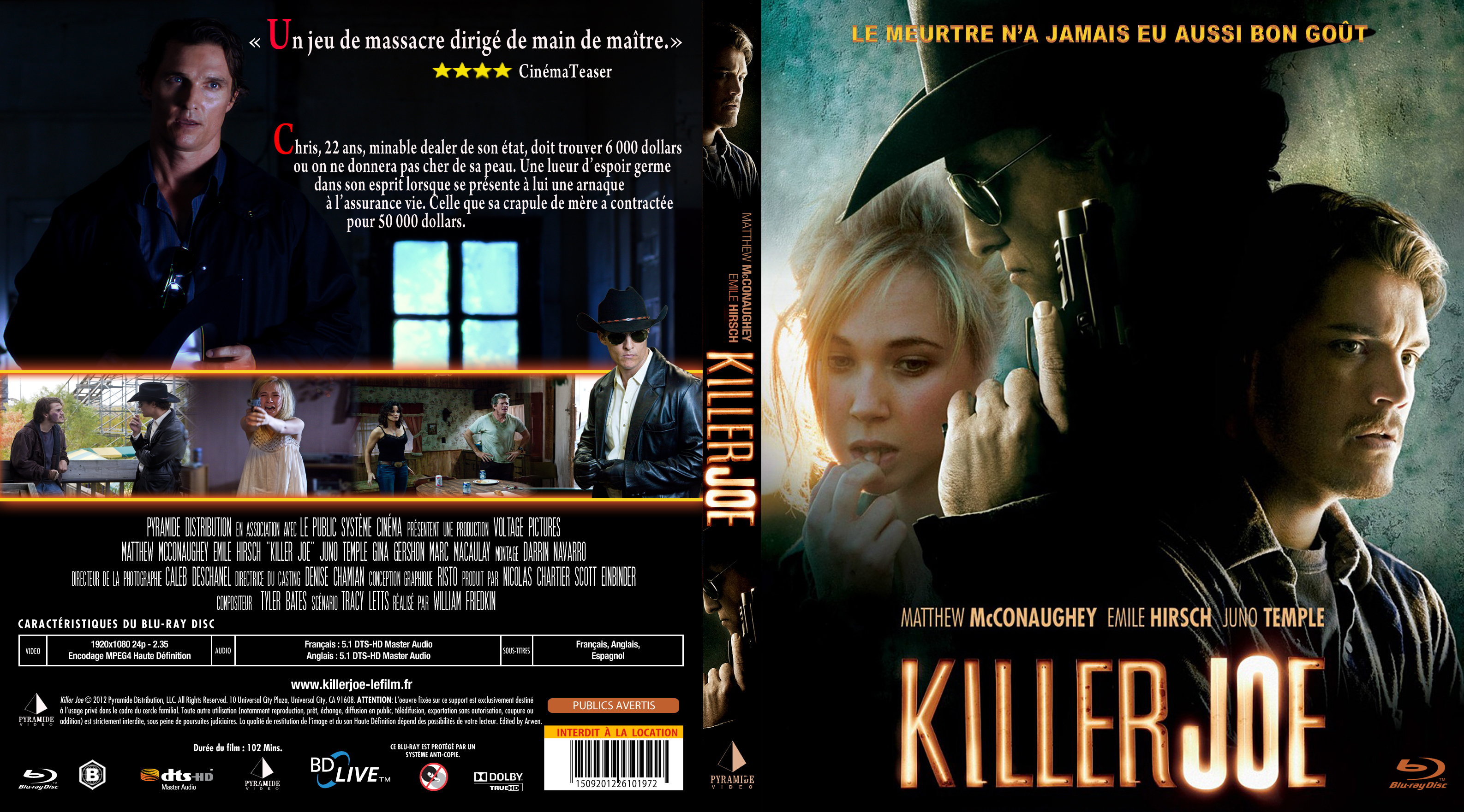 Jaquette DVD Killer Joe custom (BLU-RAY)