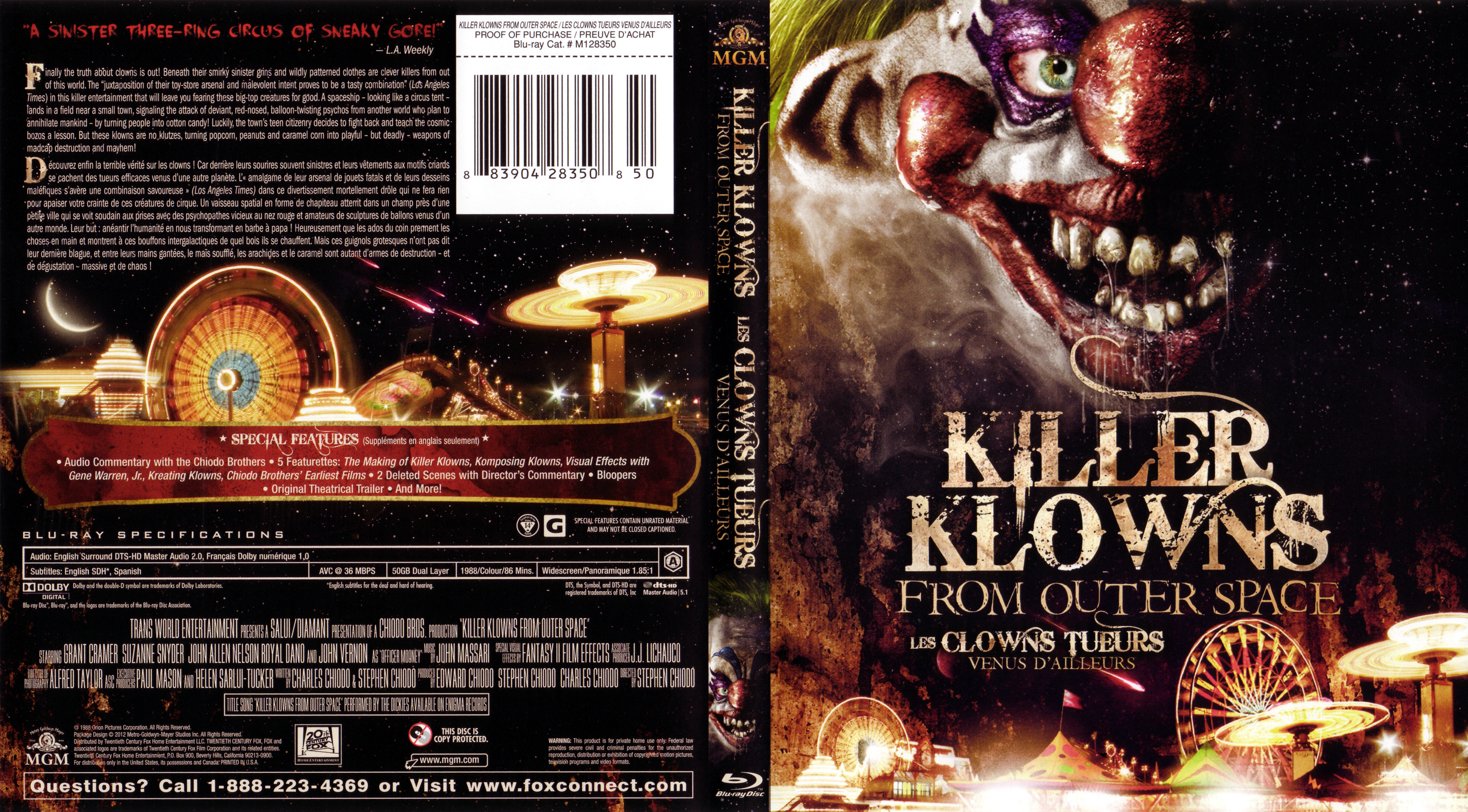 Jaquette DVD Killer Kowns from outer space - Les clowns tueurs venus d