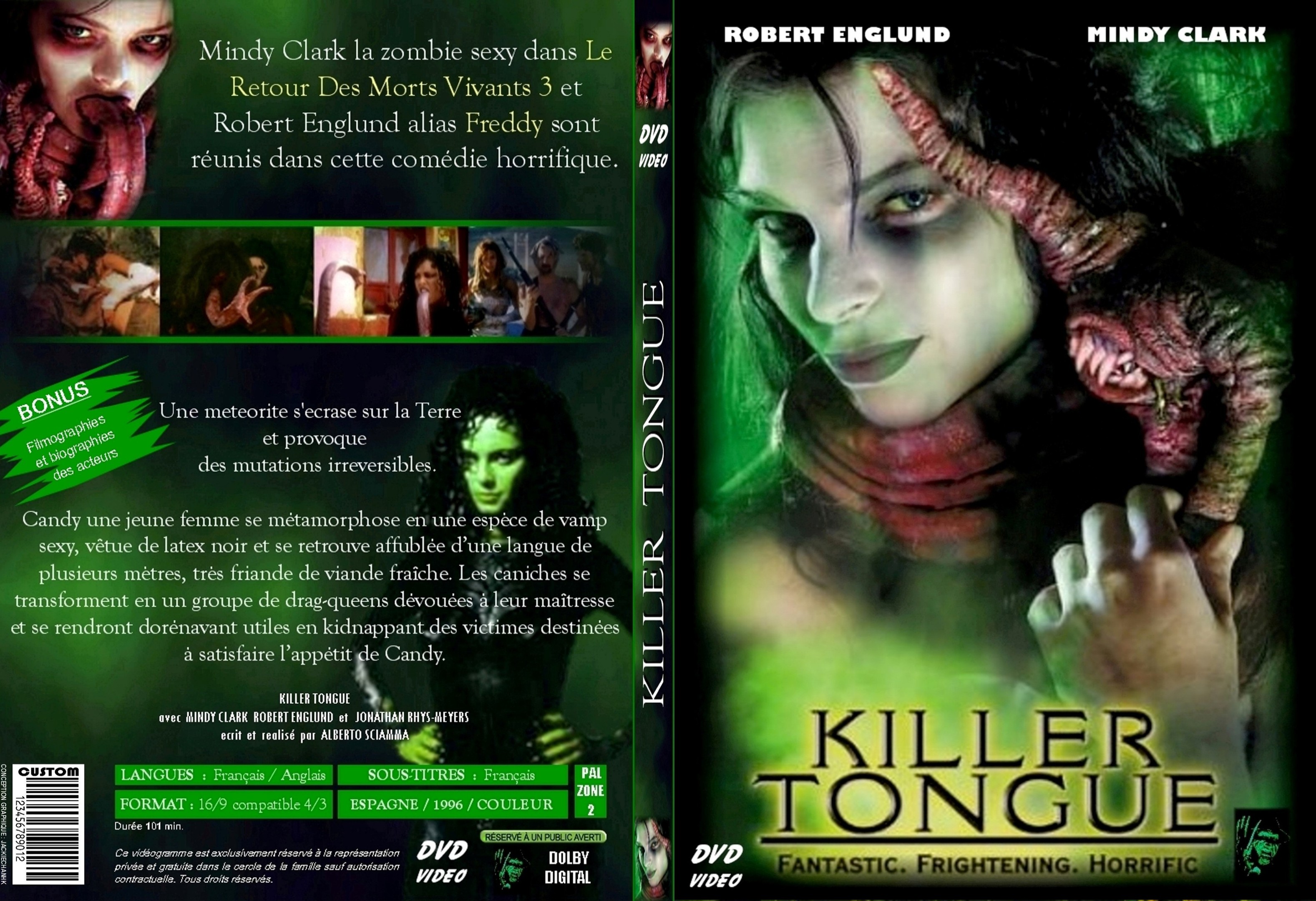 Jaquette DVD Killer Tongue custom - SLIM