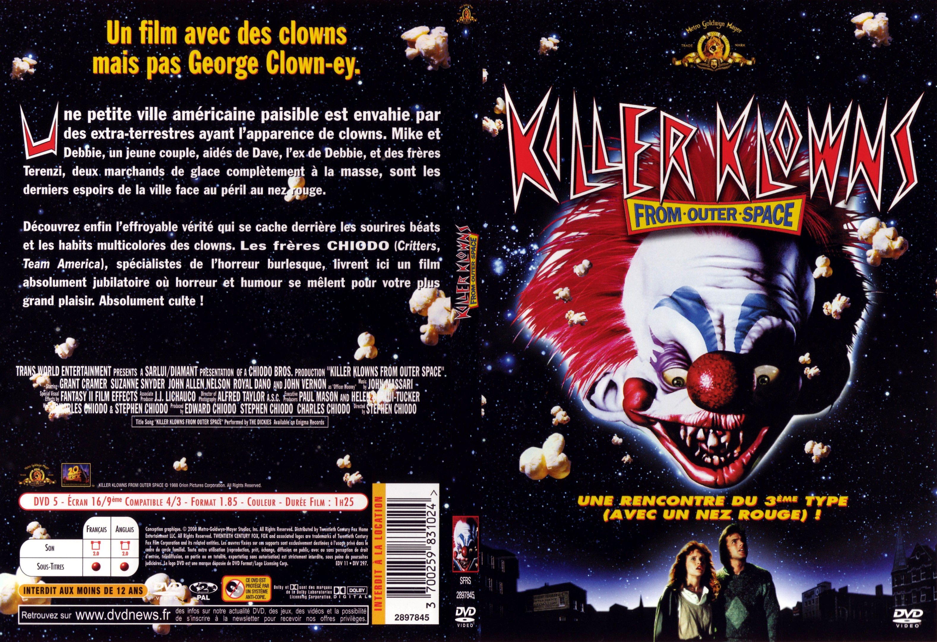 Jaquette DVD Killer klowns from outer space - SLIM