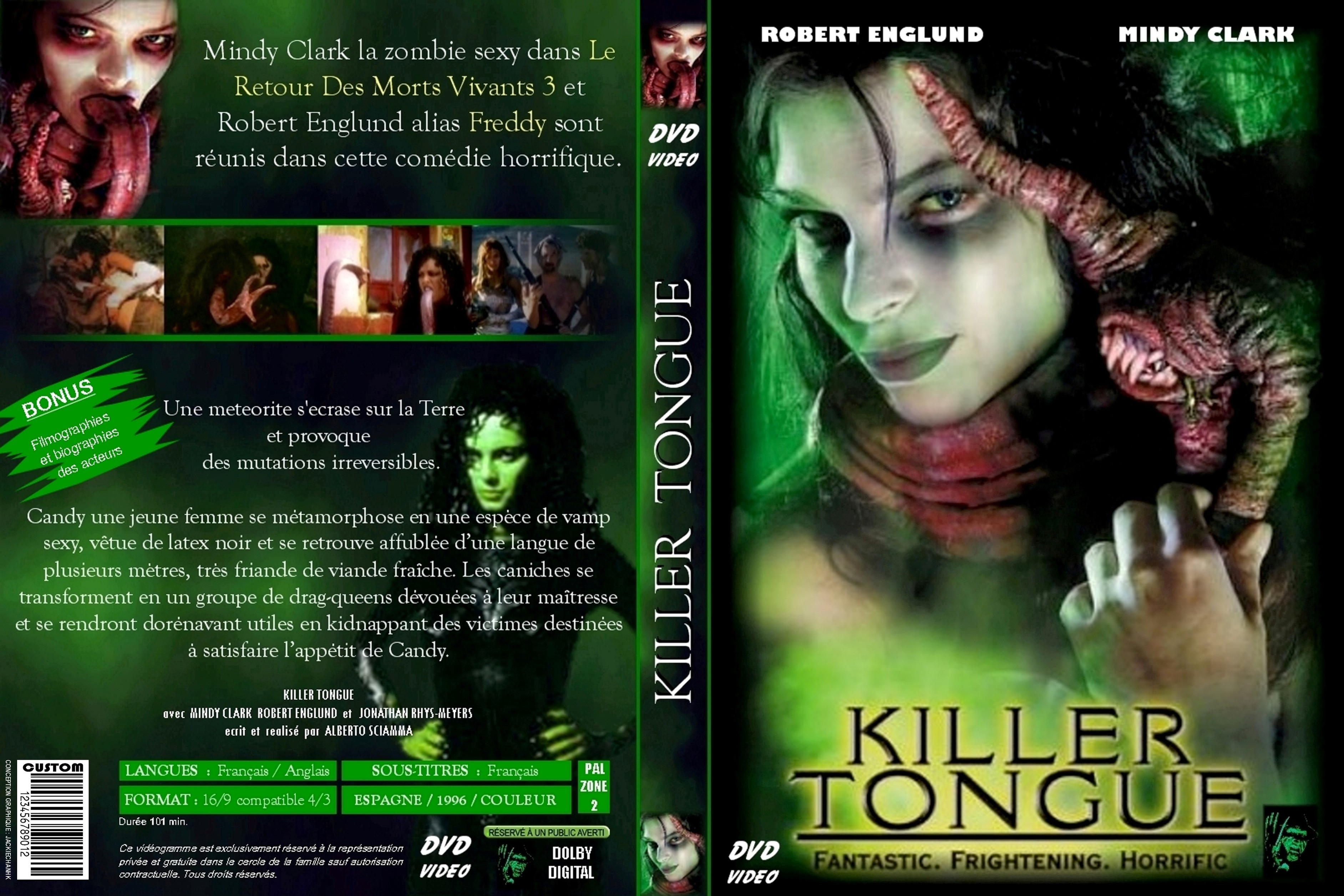 Jaquette DVD Killer tongue custom