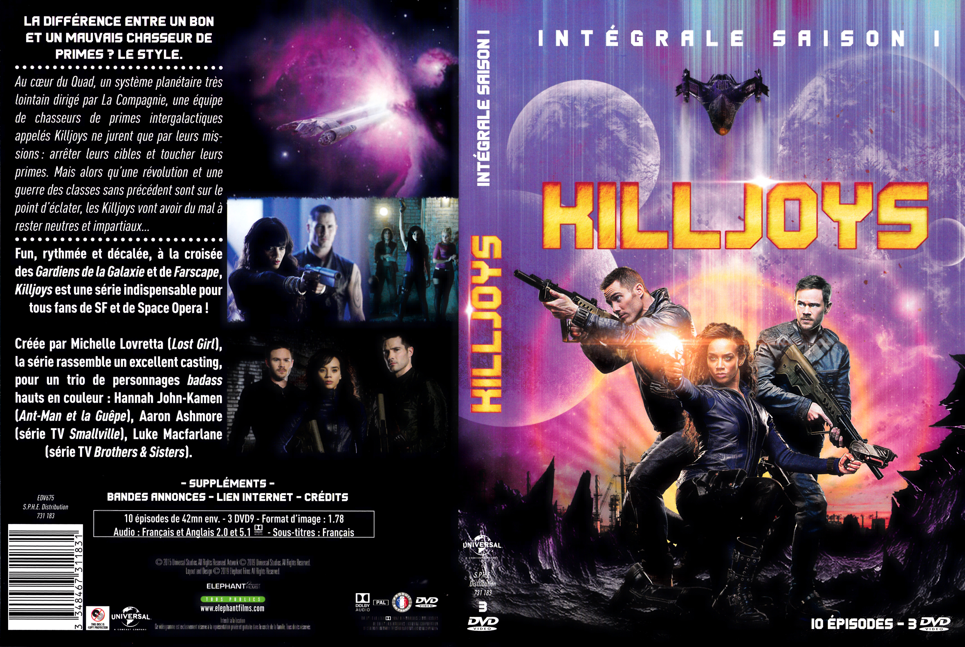 Jaquette DVD Killjoys saison 1