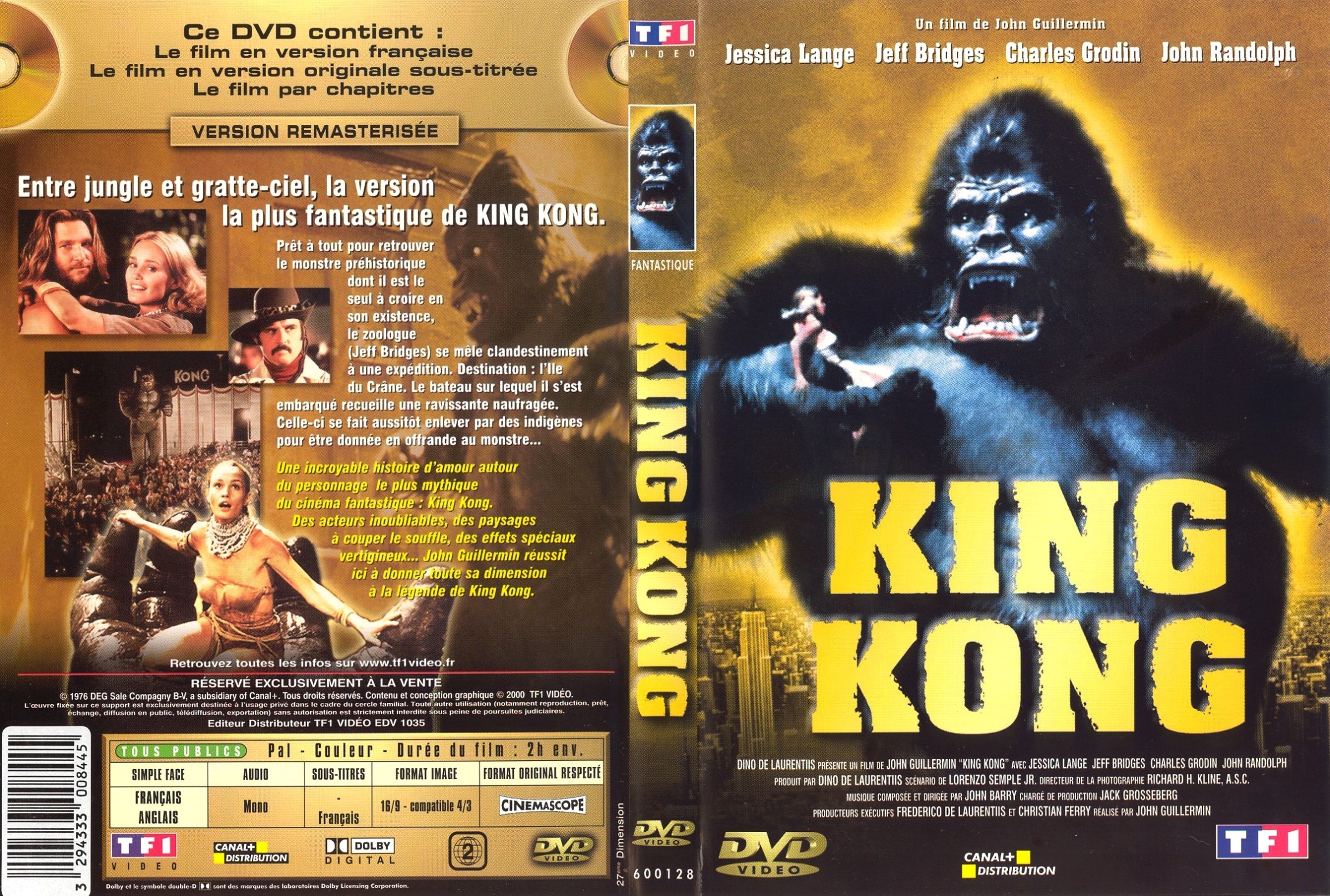 Jaquette DVD King Kong 1976