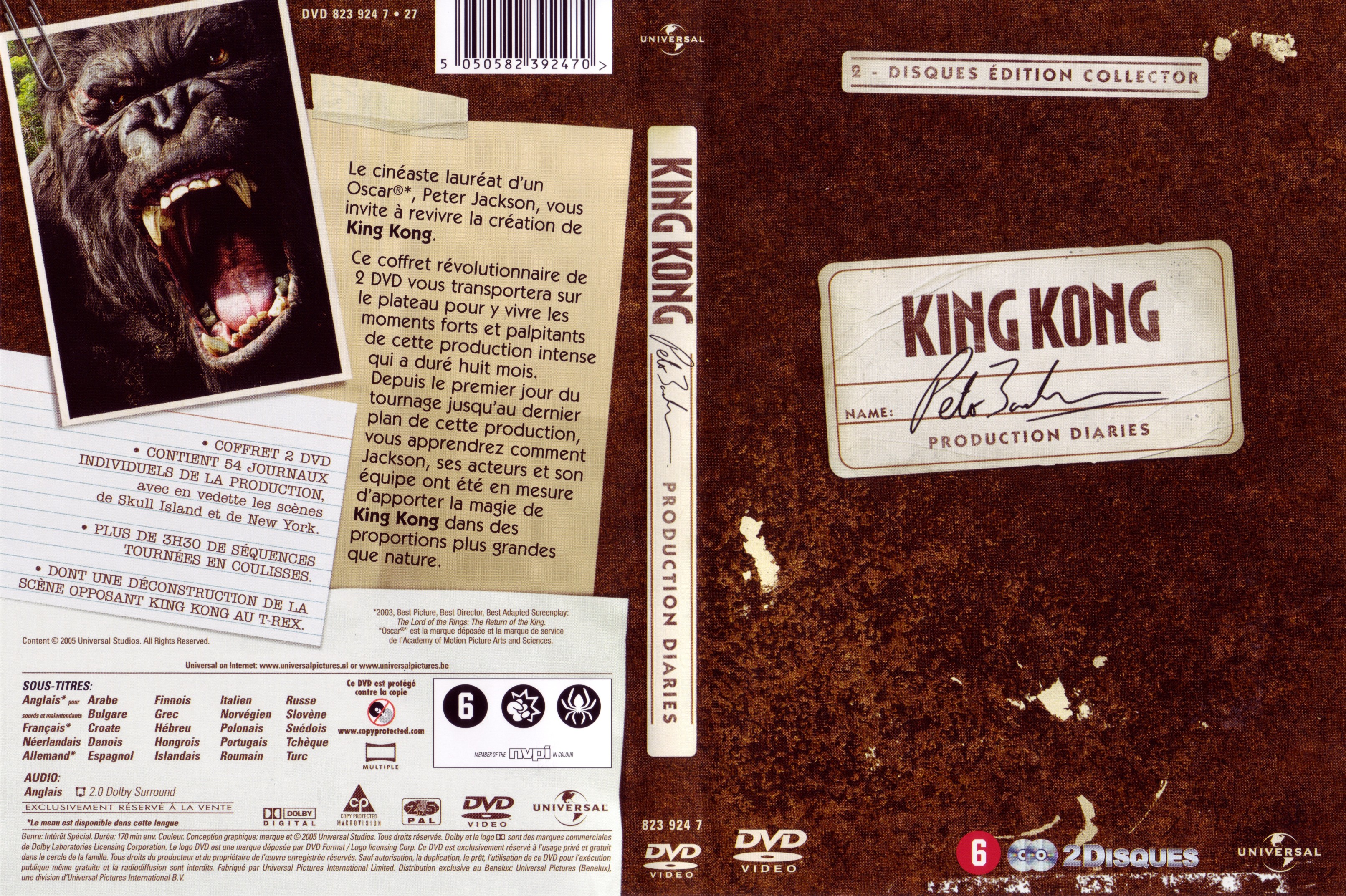 Jaquette DVD King Kong 2005 Making of