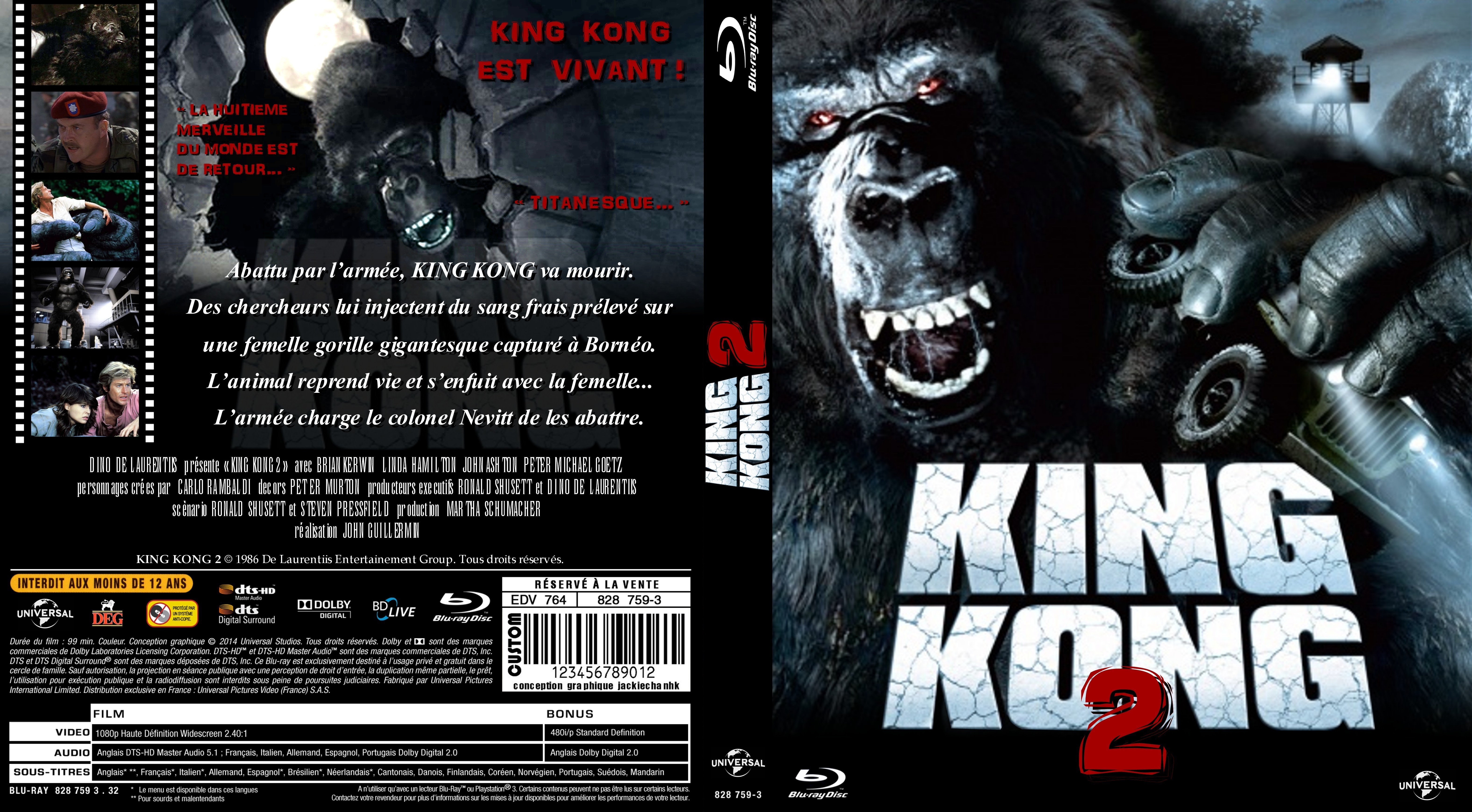 Jaquette DVD King Kong 2 custom (BLU-RAY)