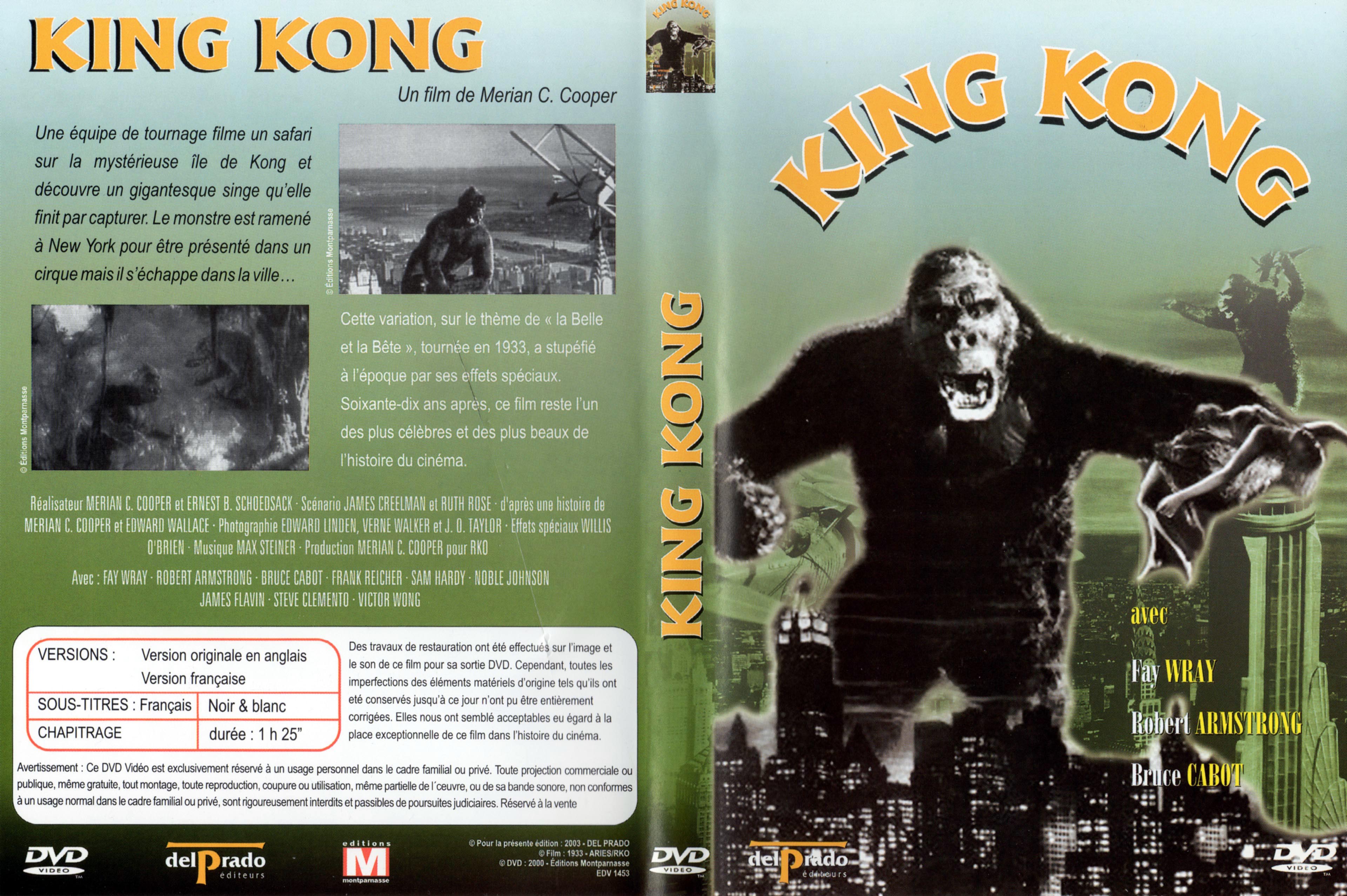 Jaquette DVD King kong (1933) v2