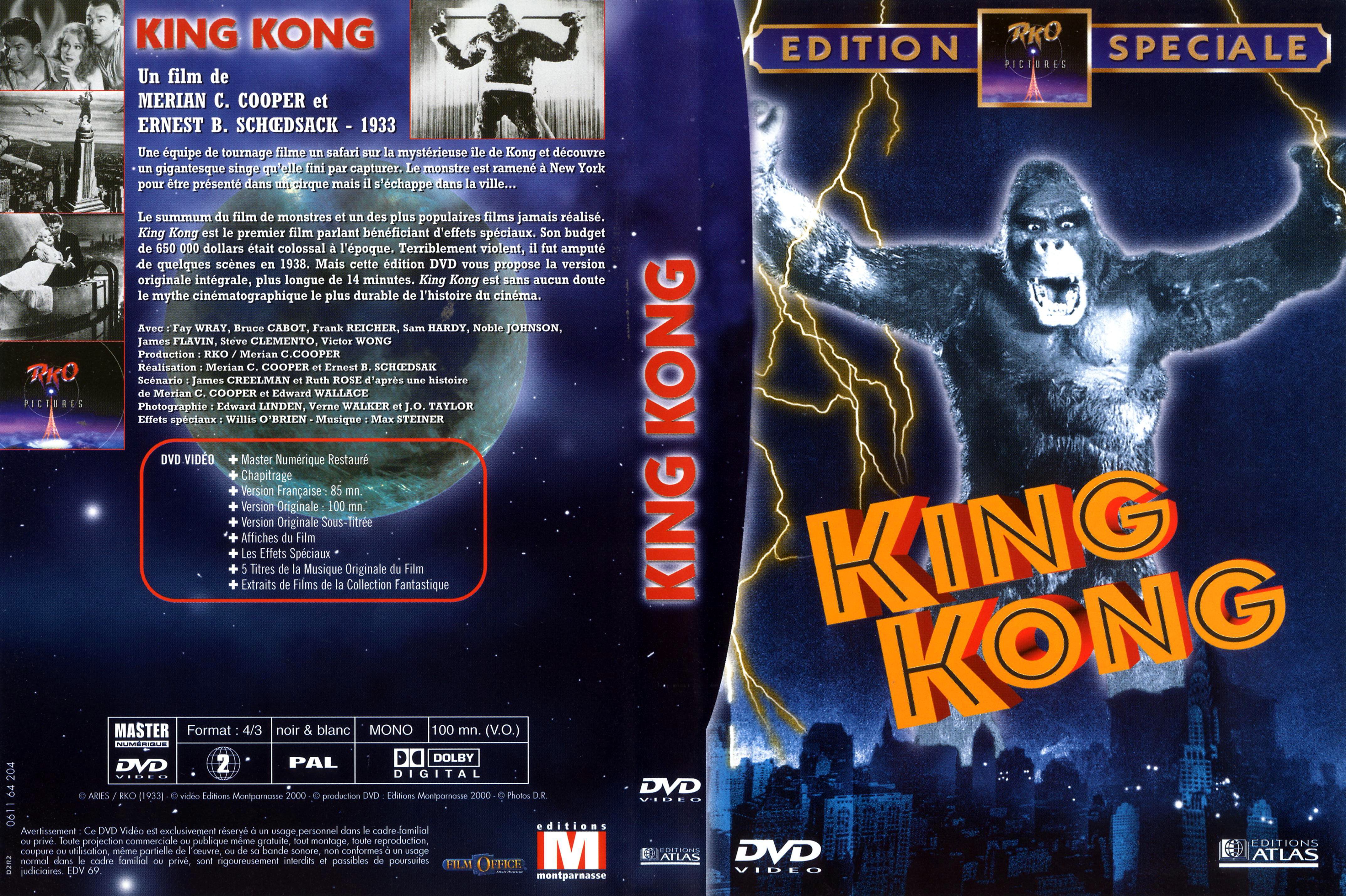 Jaquette DVD King kong (1933) v3