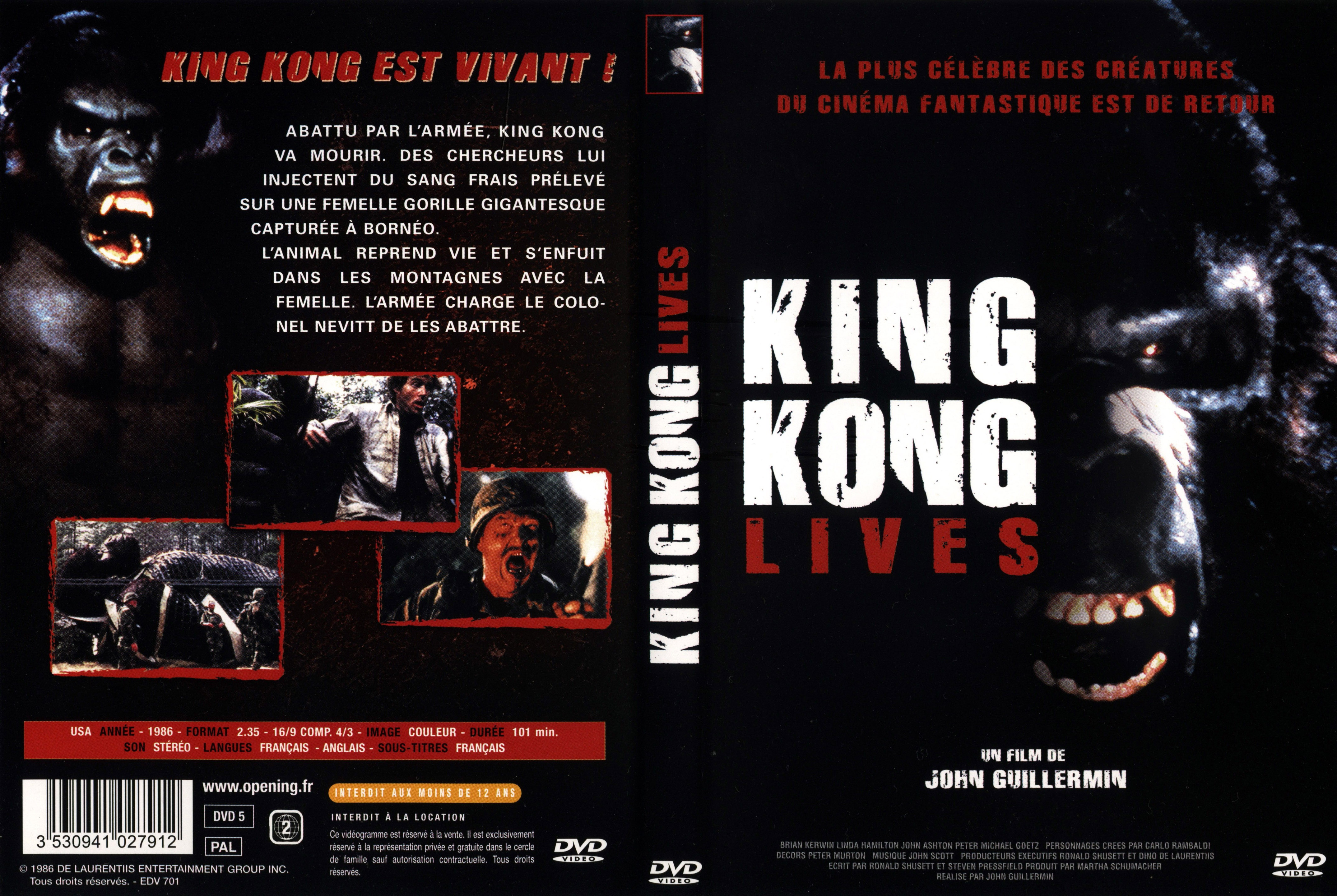 Jaquette DVD King kong lives