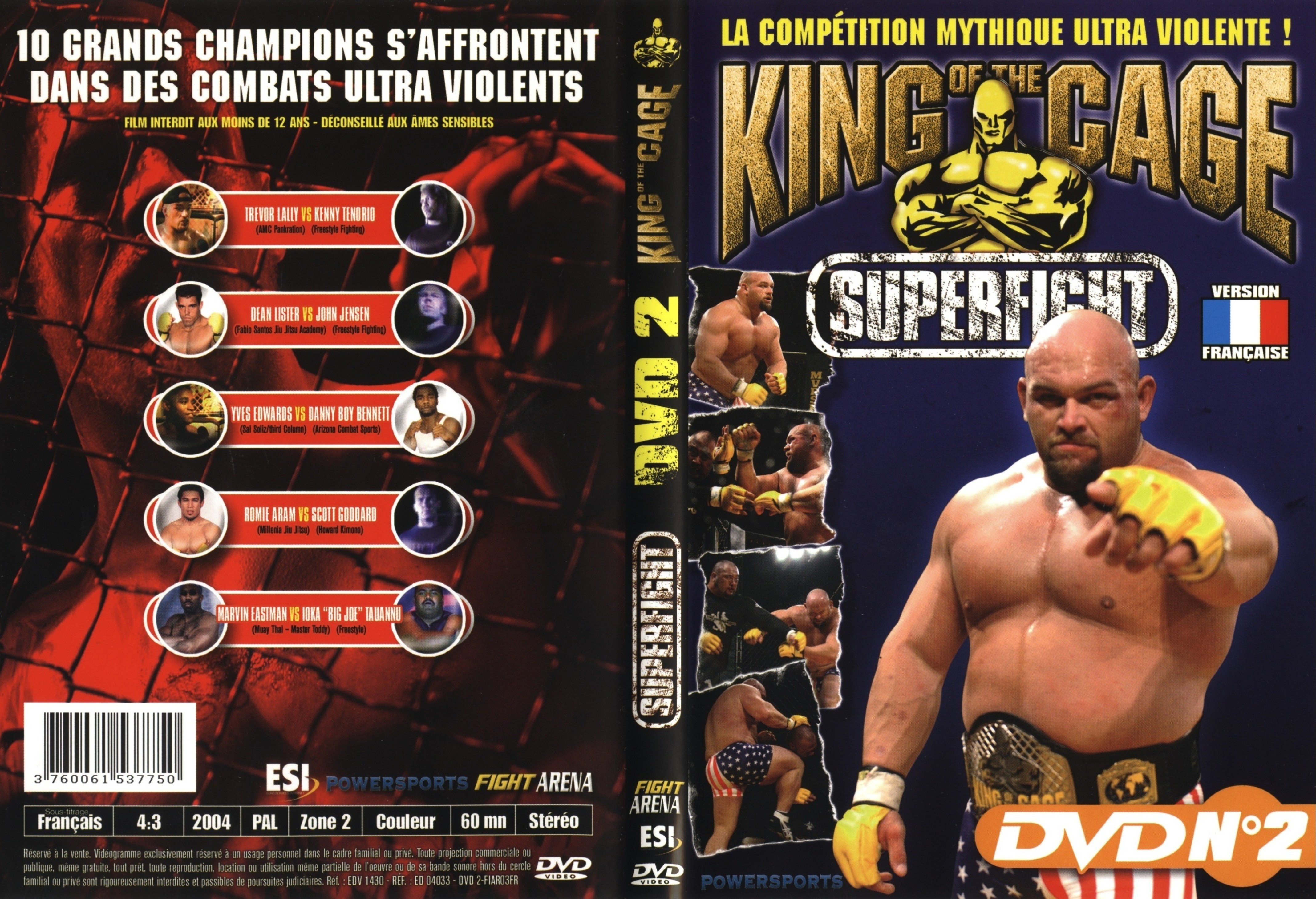 Jaquette DVD King of the cage superfight DVD 2