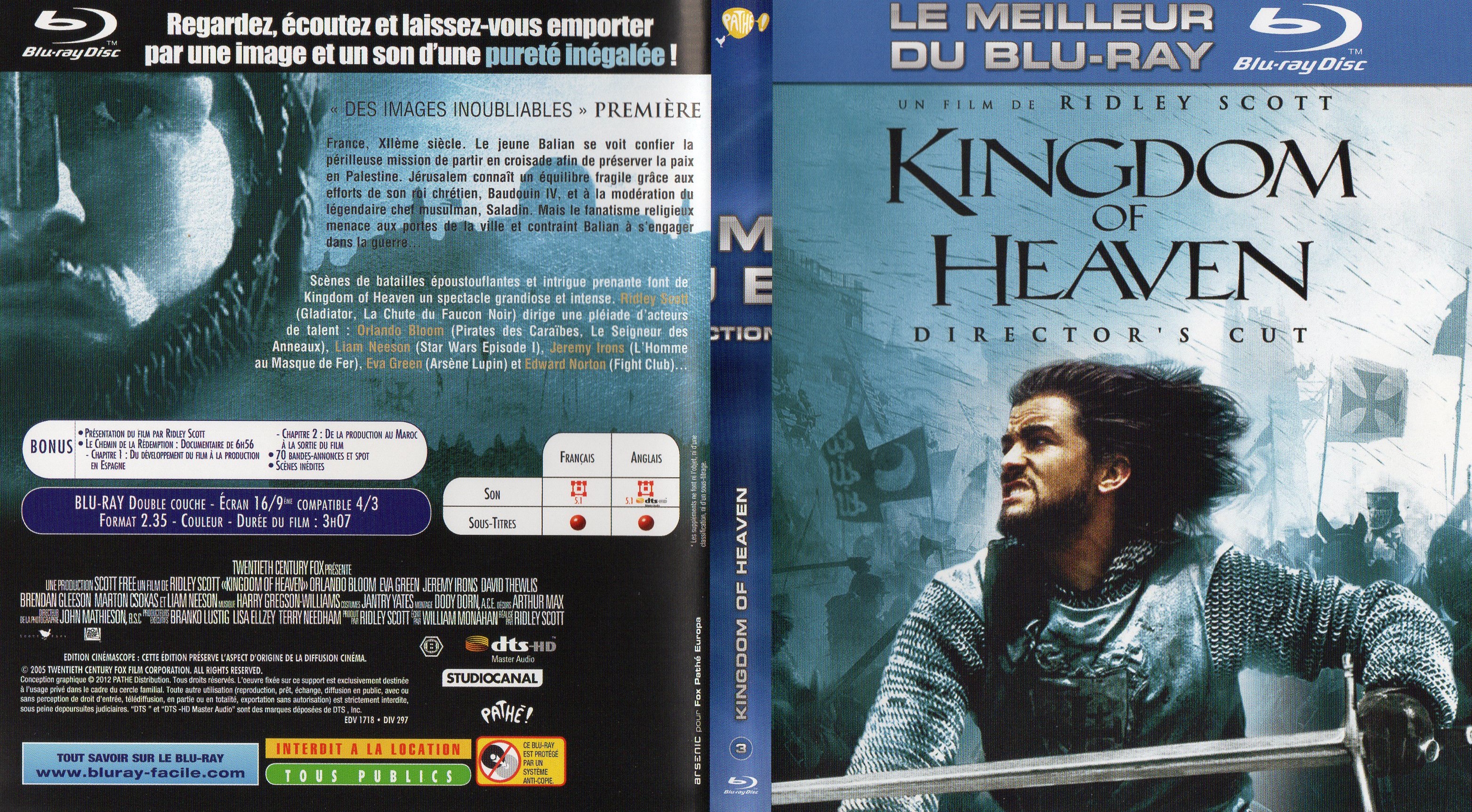 Jaquette DVD Kingdom of heaven (BLU-RAY) v2