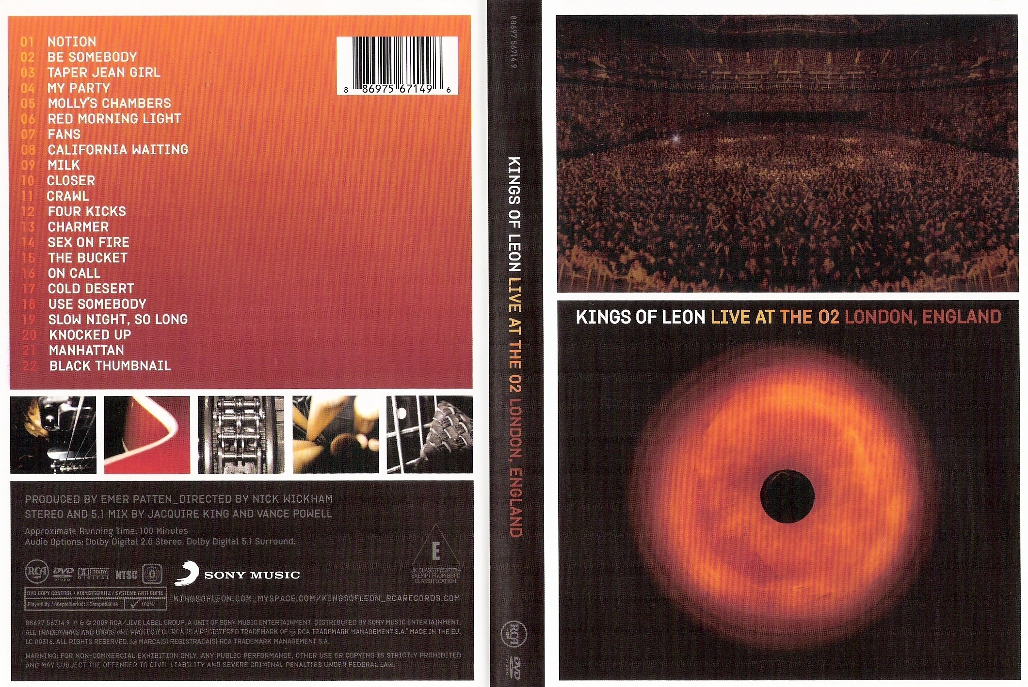 Jaquette DVD Kings of leon - Live a the 02 London