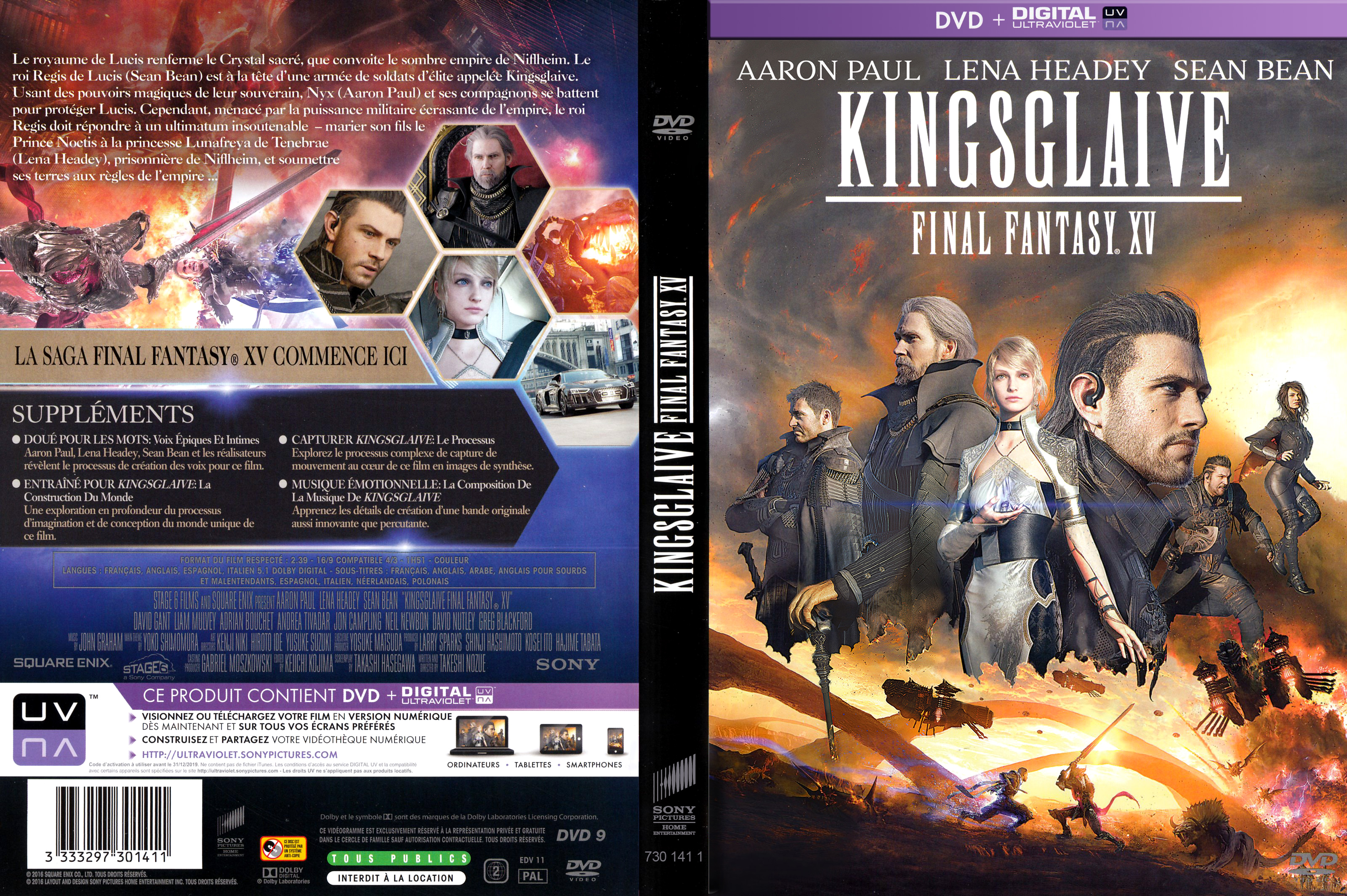 Jaquette DVD Kingsglaive Final Fantasy XV