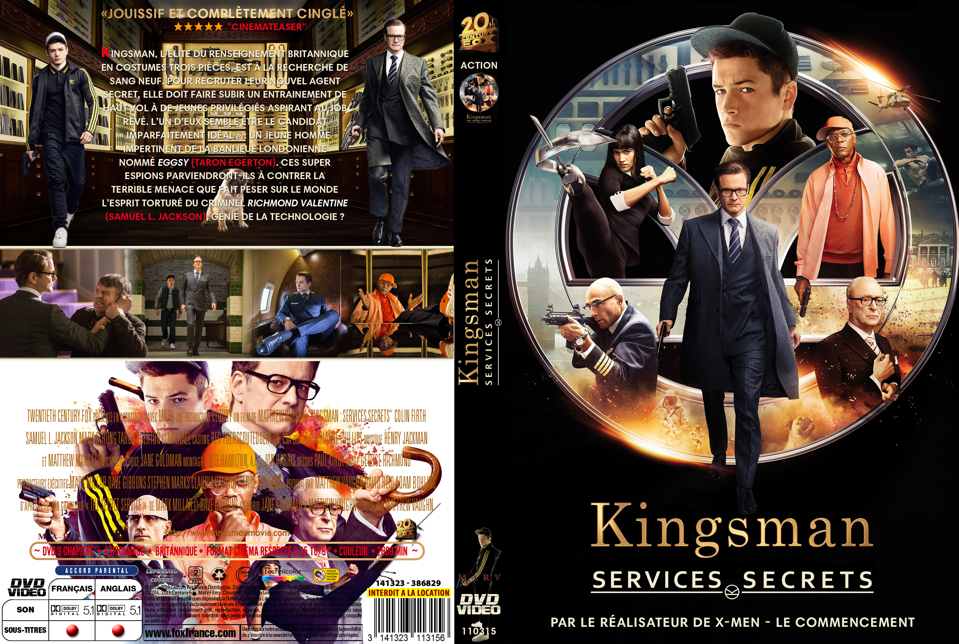 Jaquette DVD Kingsman Services Secrets custom
