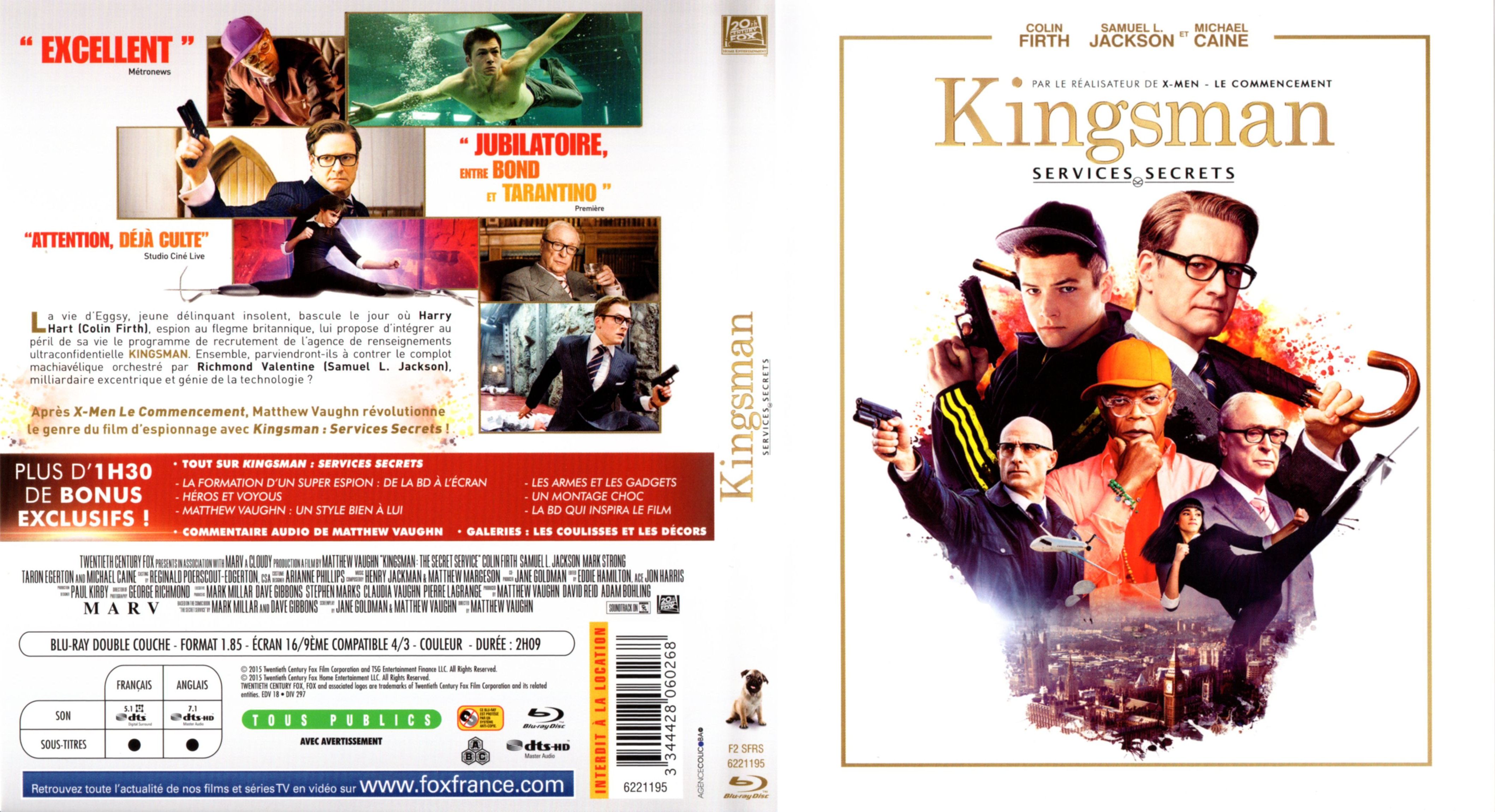 Jaquette DVD Kingsman : Services secrets (BLU-RAY)