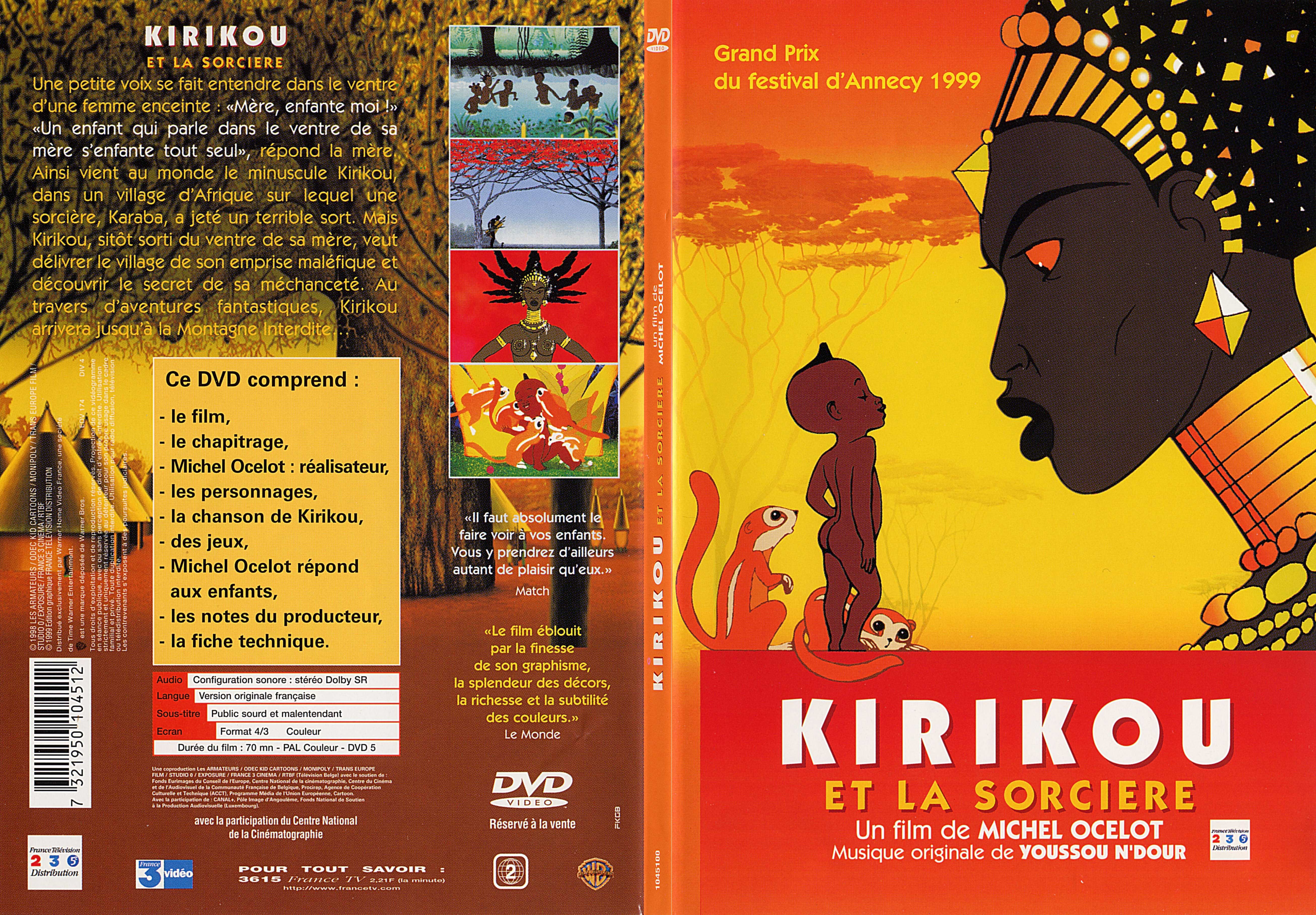 Jaquette DVD Kirikou et la sorcire - SLIM