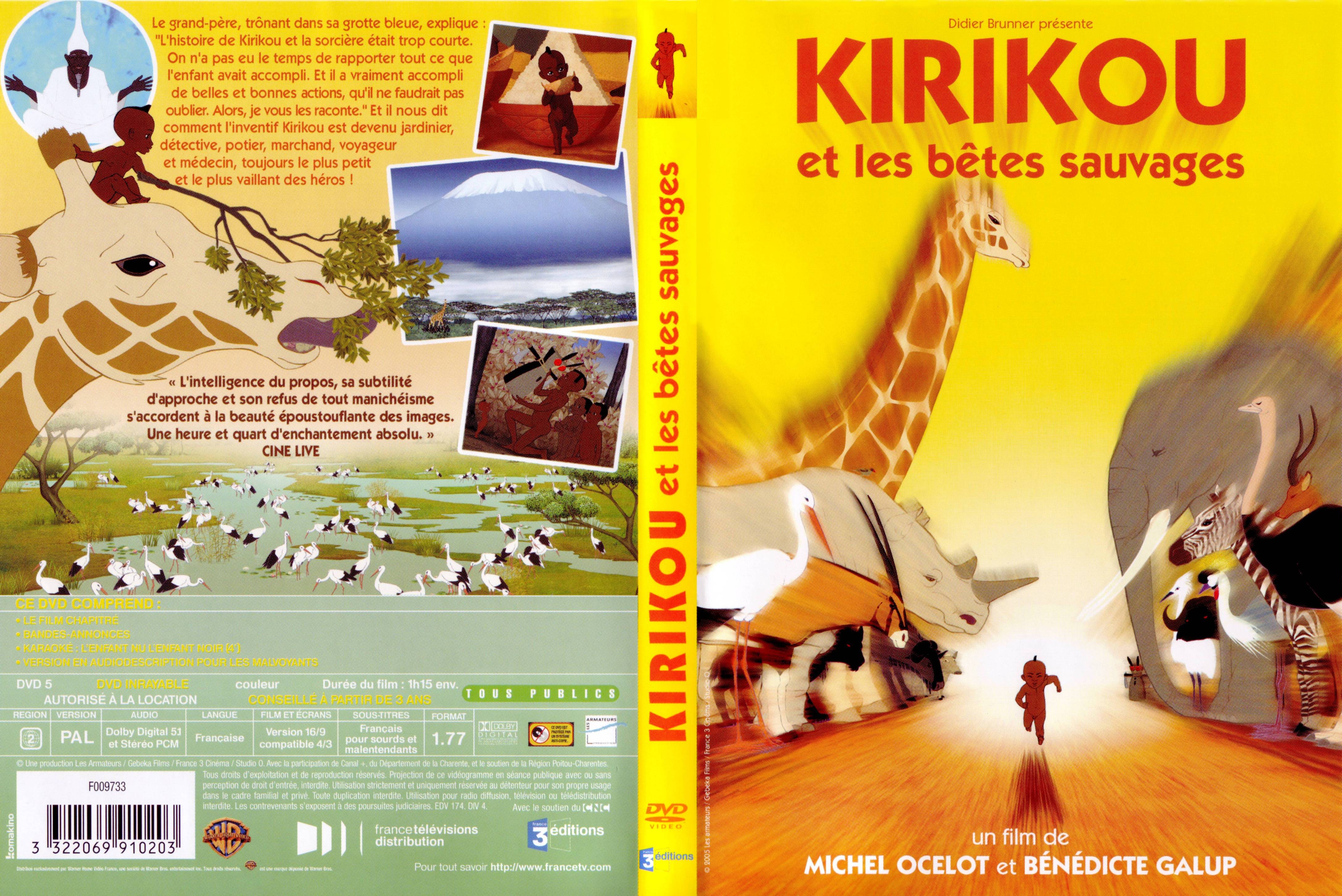 Jaquette DVD Kirikou et les betes sauvages