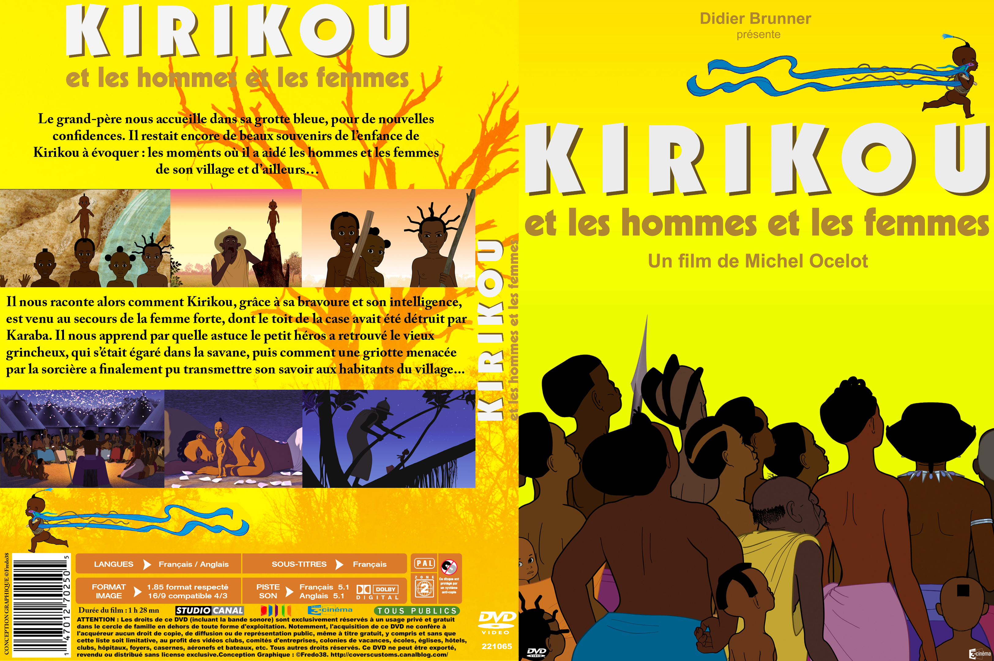Jaquette DVD Kirikou et les hommes et les femmes custom fredo38