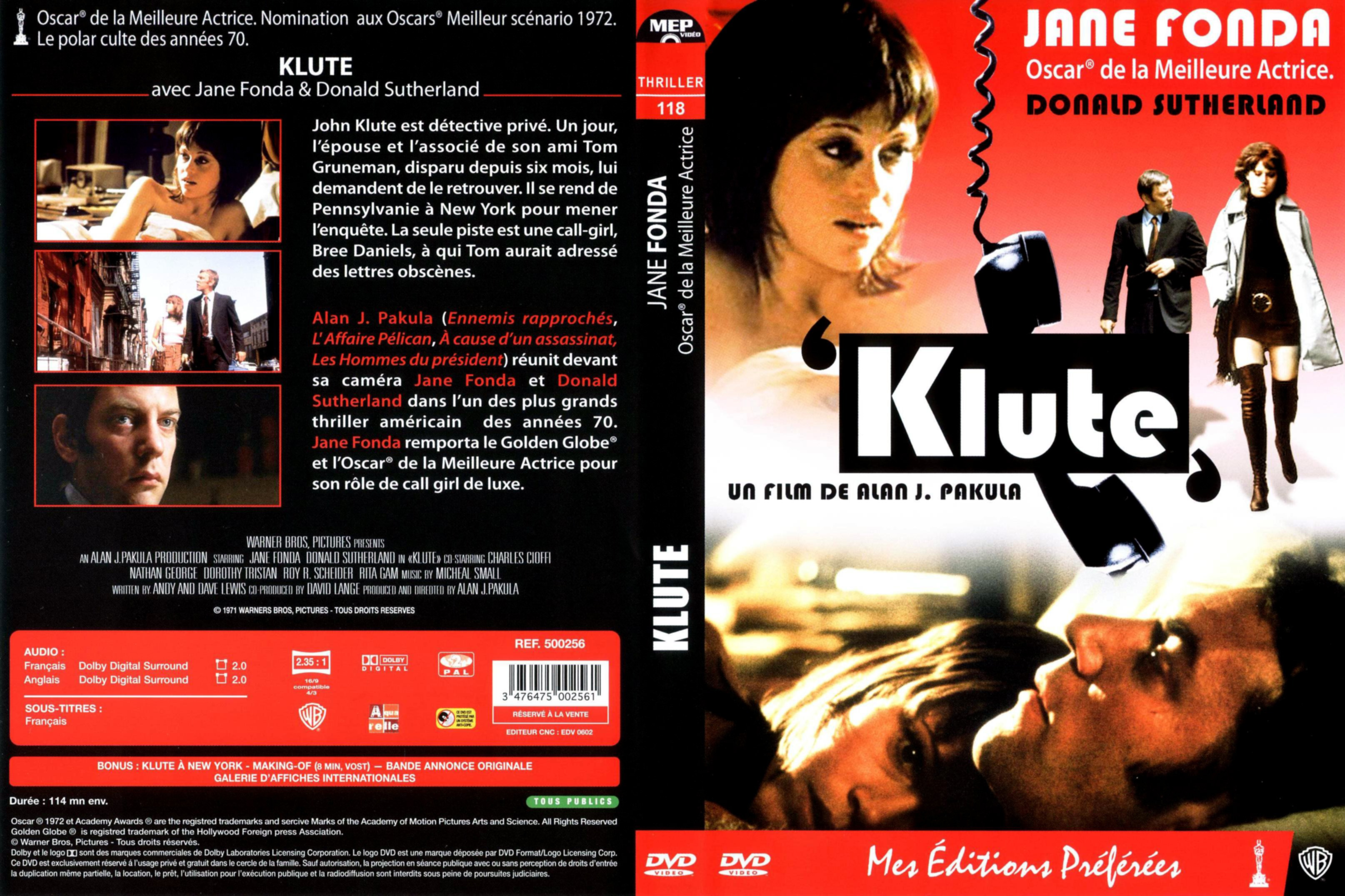 Jaquette DVD Klute v2