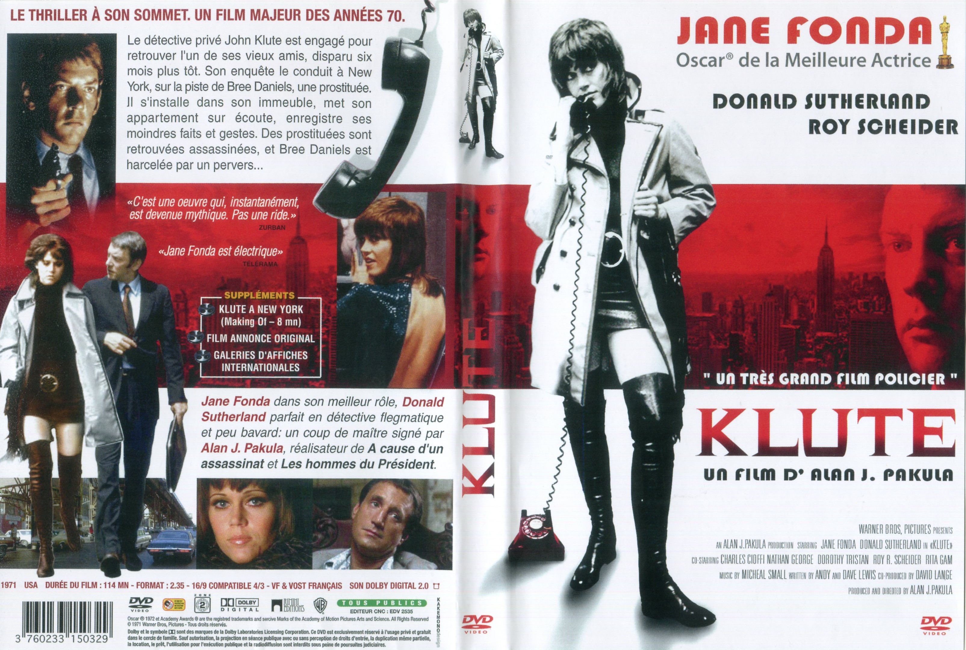 Jaquette DVD Klute v3