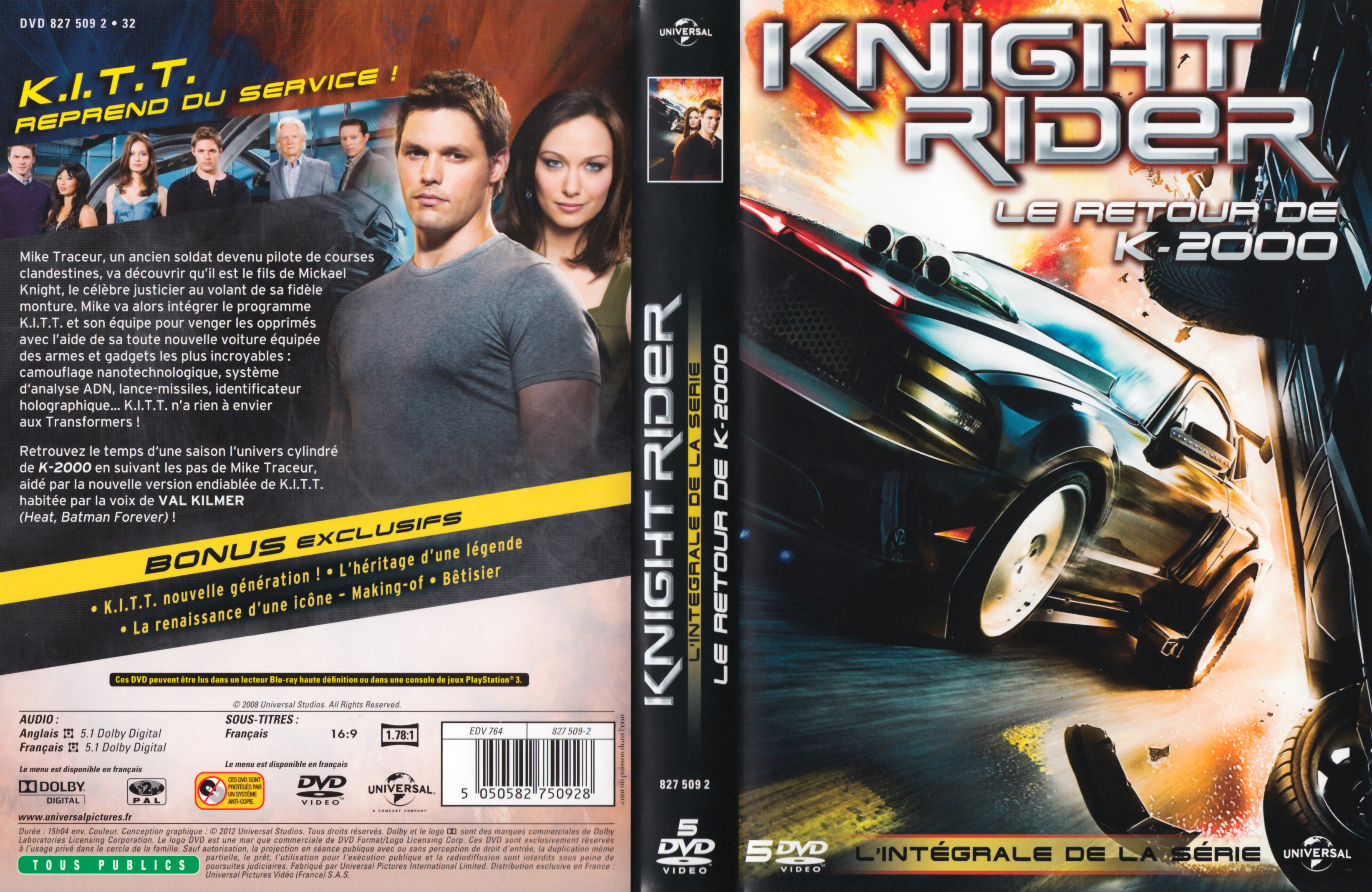 Jaquette DVD Knight rider le retour de K2000 v2