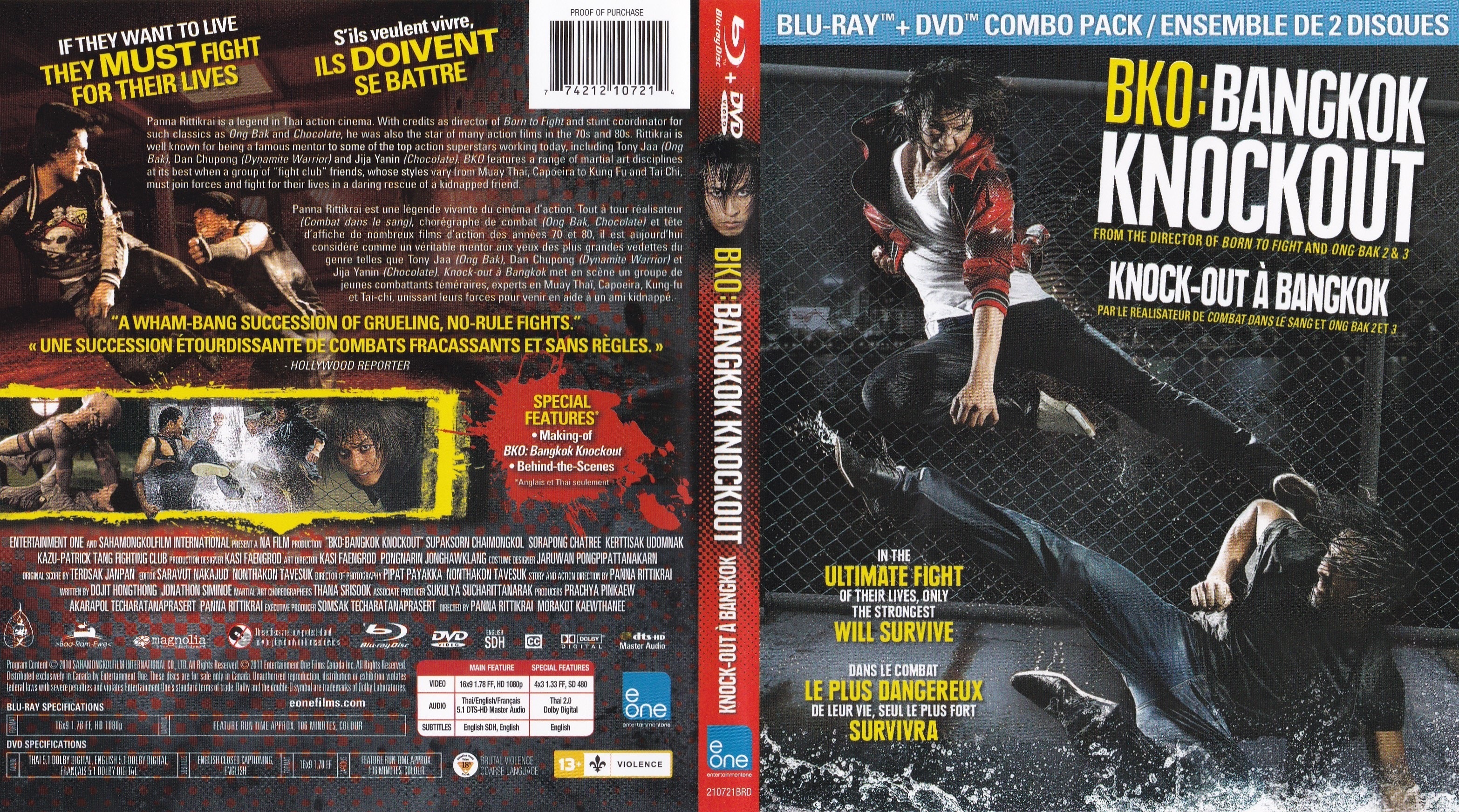 Jaquette DVD Knock-Out  Bangkok (Canadienne) (BLU-RAY)