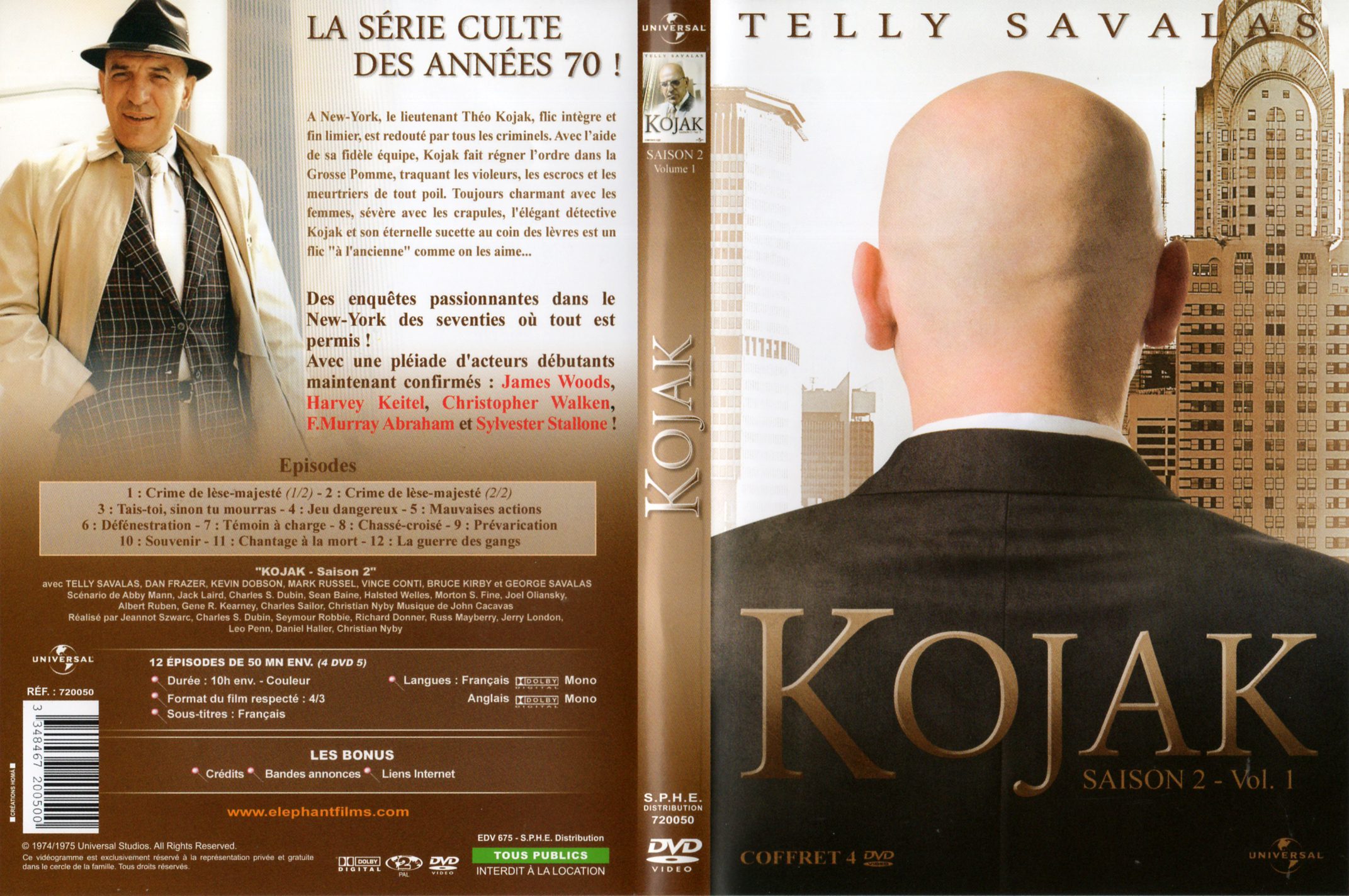 Jaquette DVD Kojak saison 2 vol 01