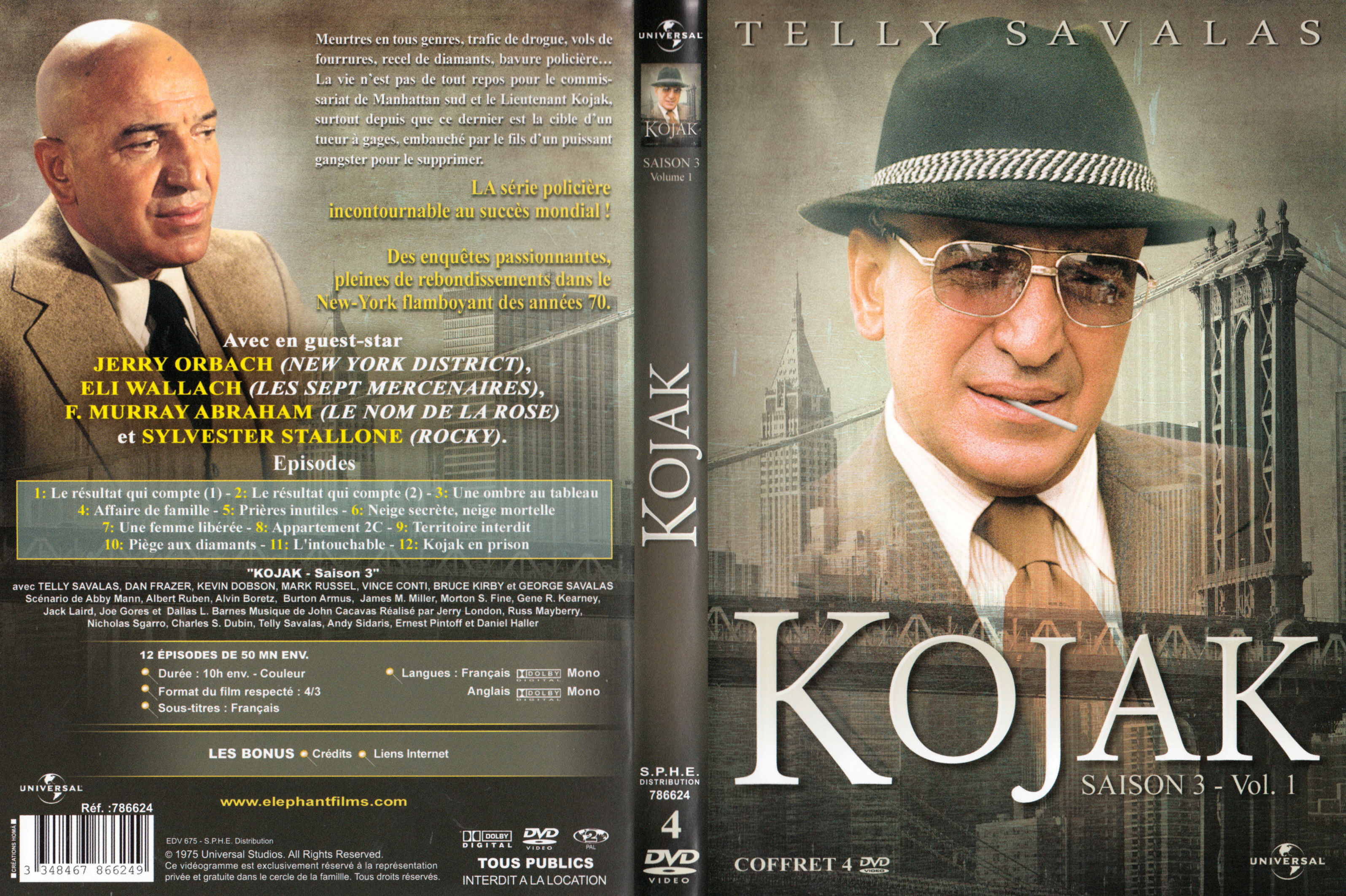 Jaquette DVD Kojak saison 3 vol 01
